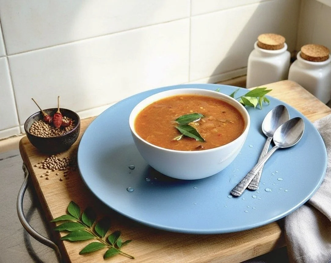 bowl of delicious spicy tangy brinjal gothsu