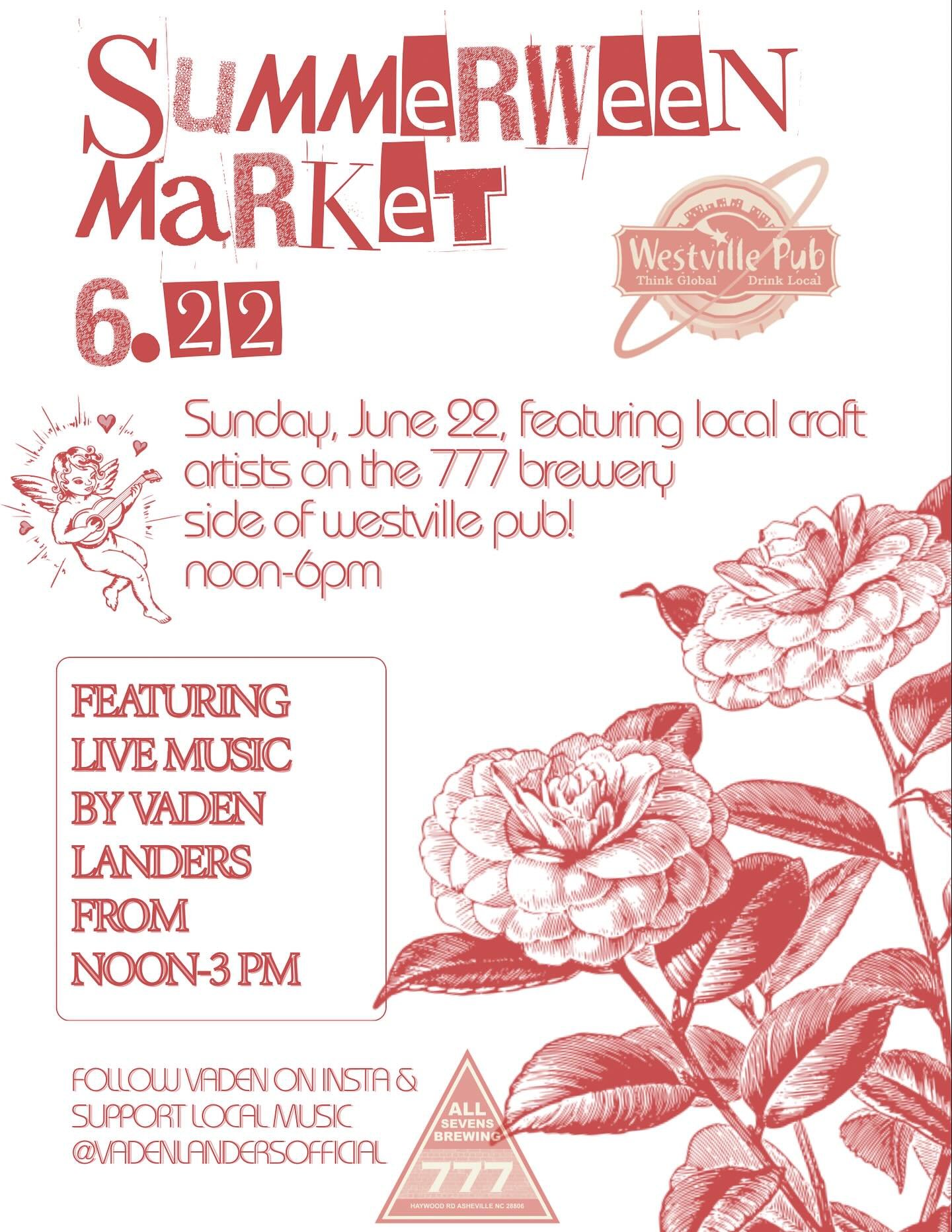 We have a super exciting treat for y&rsquo;all this Sunday, June 22nd featuring a variety craft market hosted by @mountainmamacuriosities from noon to 6pm on the brewery side. We&rsquo;ll also have live music by @vadenlandersofficial from noon to 3pm