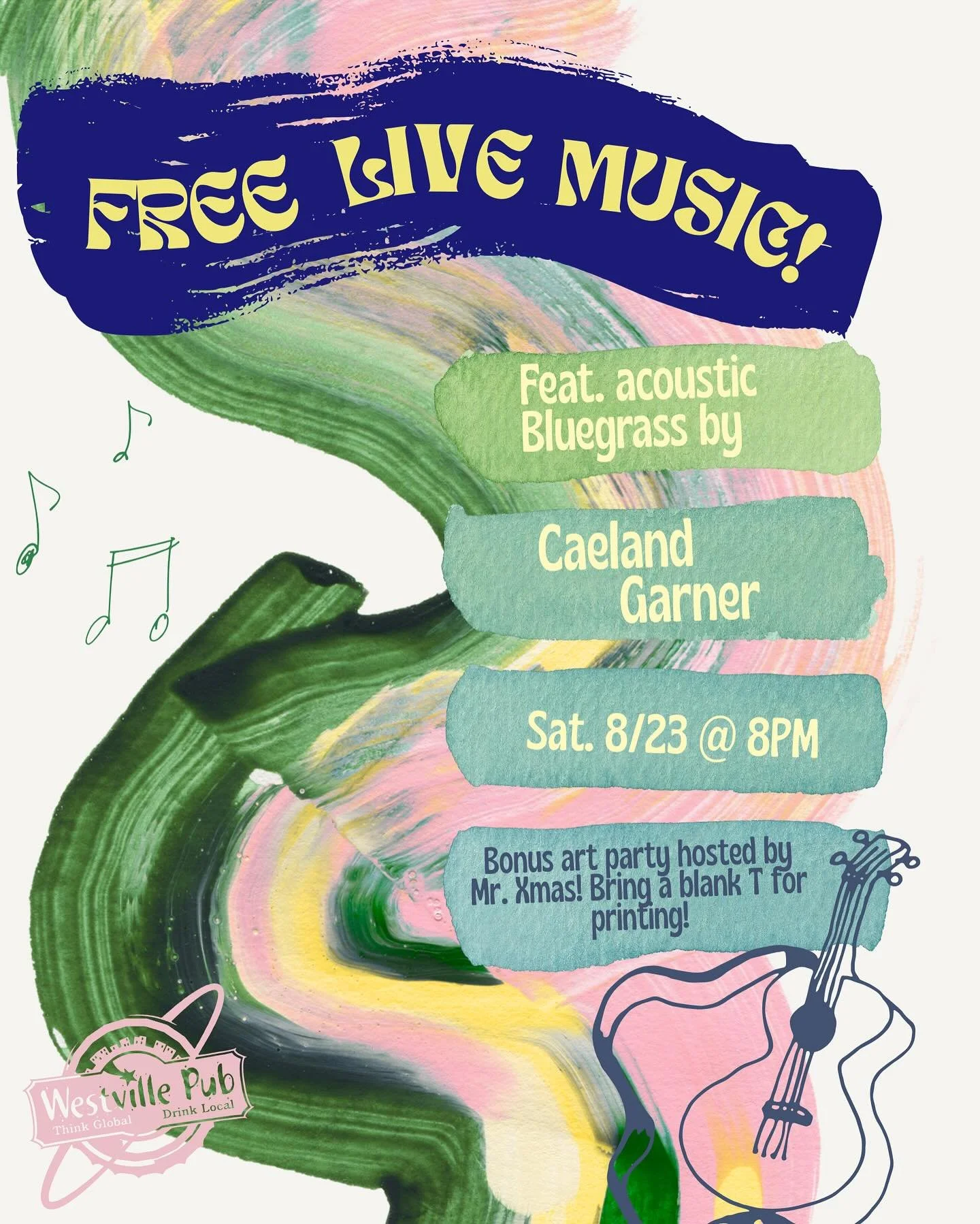 We have a very exciting live music alert! This Saturday, one of Mr. Xmas&rsquo; dear friends Caeland Garner is gonna treat us to some live blue grass at 8pm. Be sure to tip Caeland and keep live music alive on Haywood🤘🏽 @the_sgt_xmas will also be d