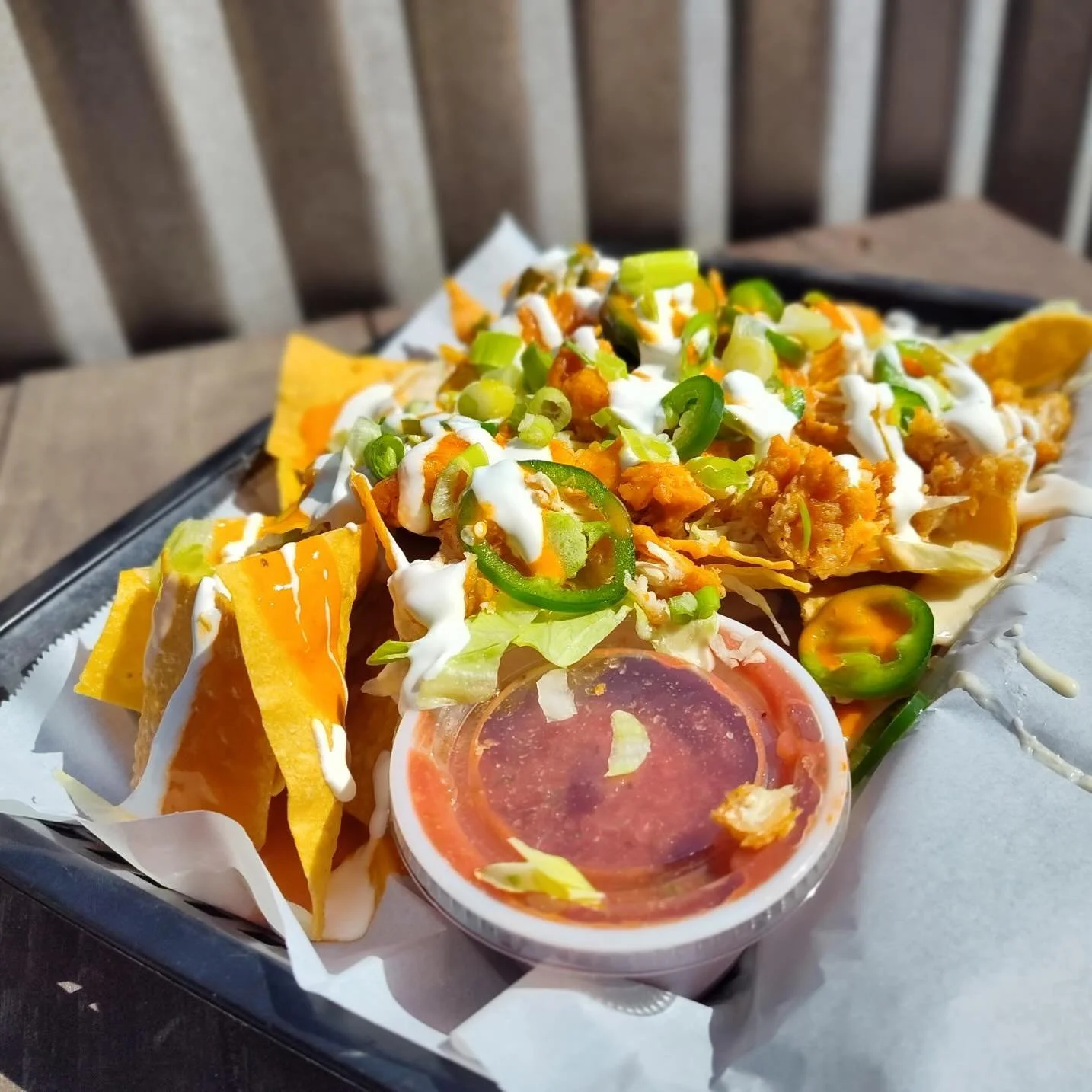 Happy Football Sunday!!!🤘🏽 Today&rsquo;s special is an Aiden creation, he&rsquo;s calling it the Slap Yo Momma Nachos (we do not recommend you actually do this but they&rsquo;re so good you just might feel inclined to💁🏻&zwj;♀️): house made tortil