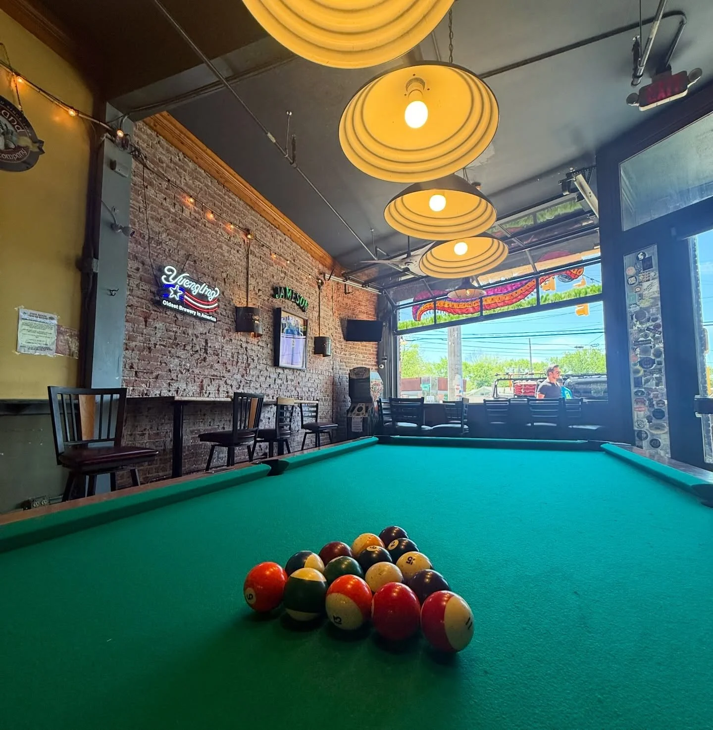 What a day to play pool and feel the breeze🎱🌞 also we left a free game racked up on the table-first come for serve🤘🏽