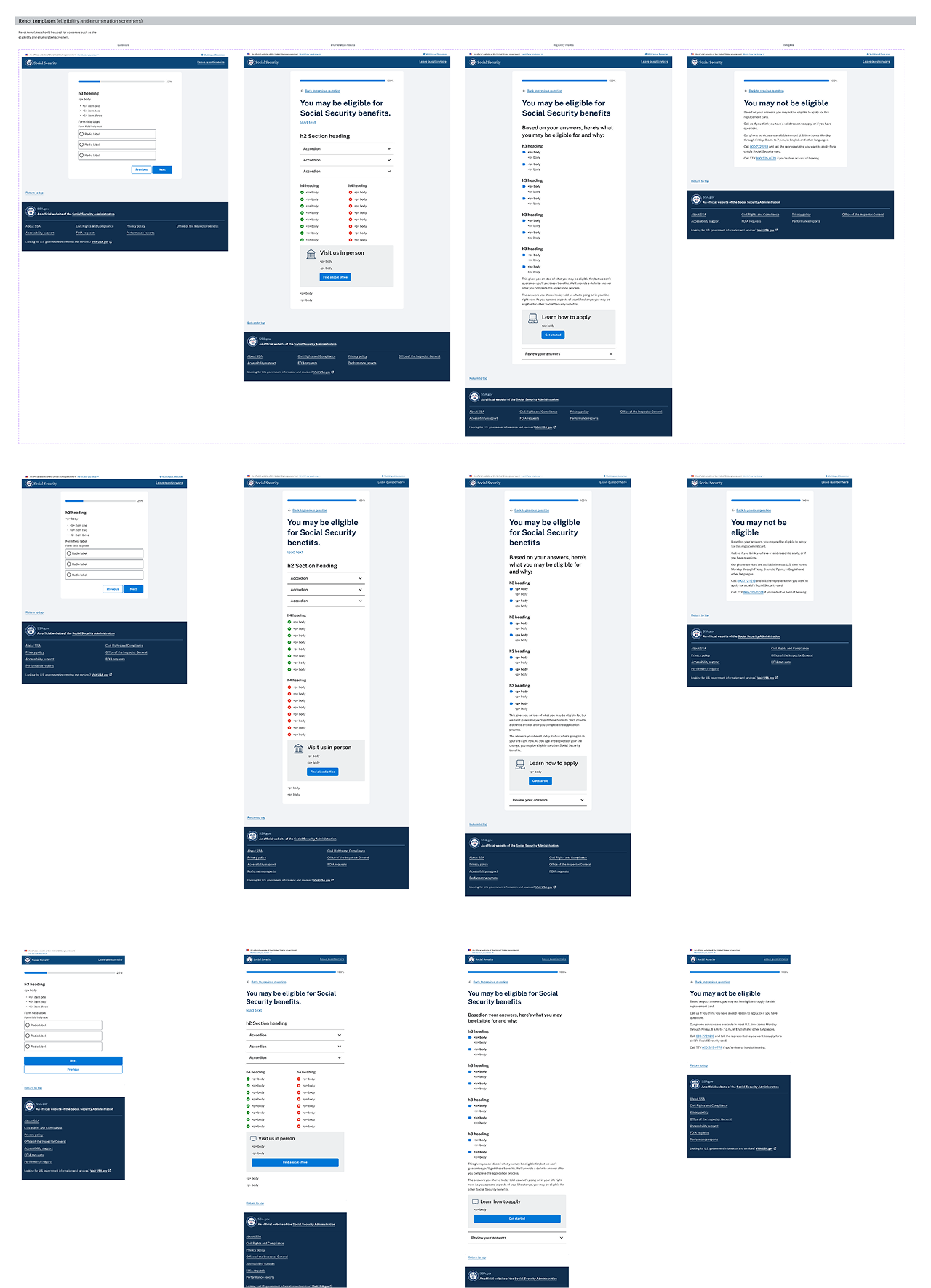 react templates