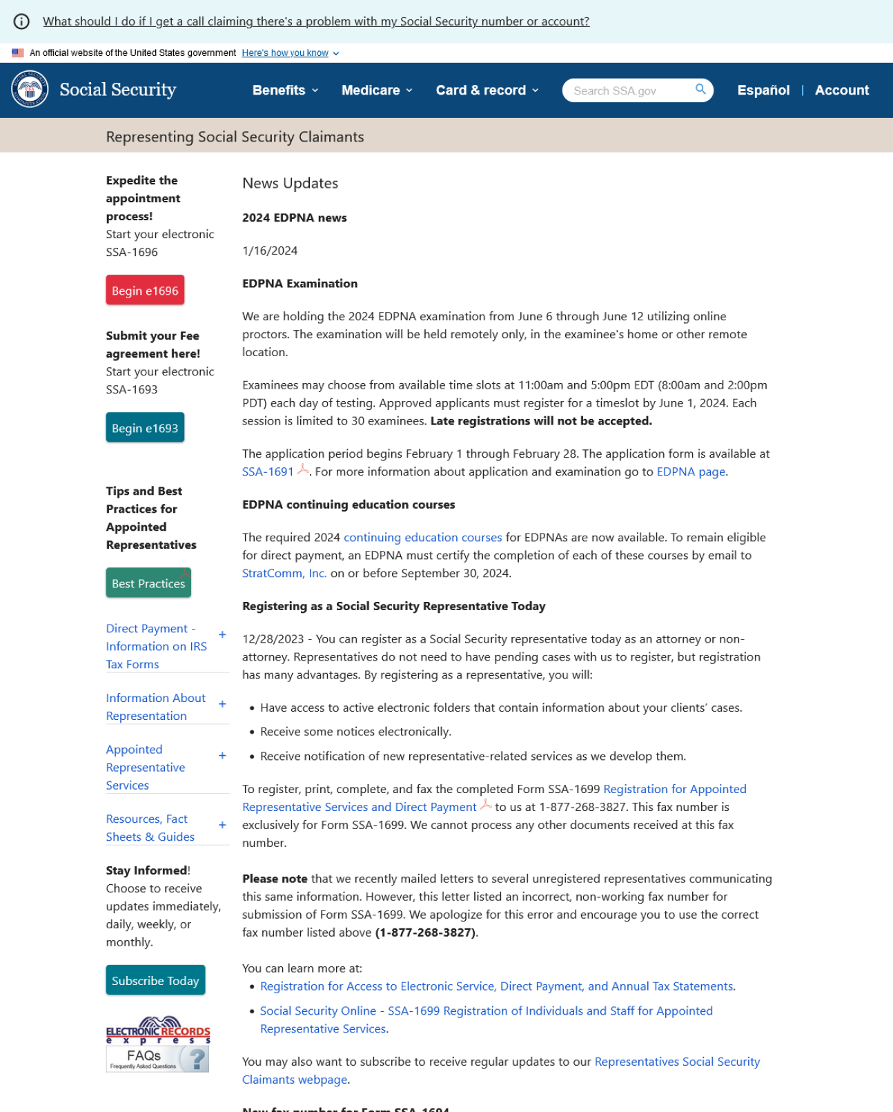 previous AR landing page