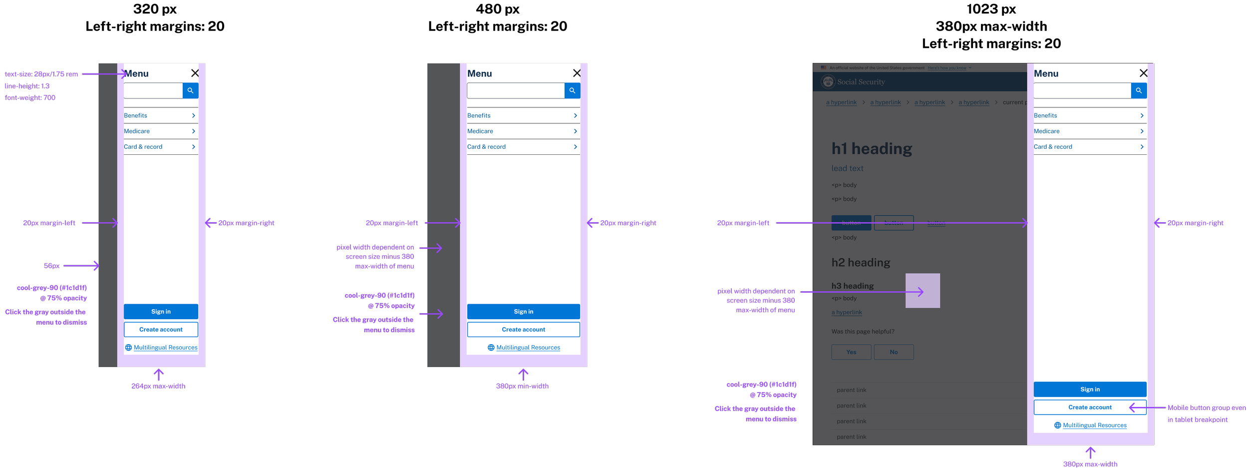 Mobile nav layout