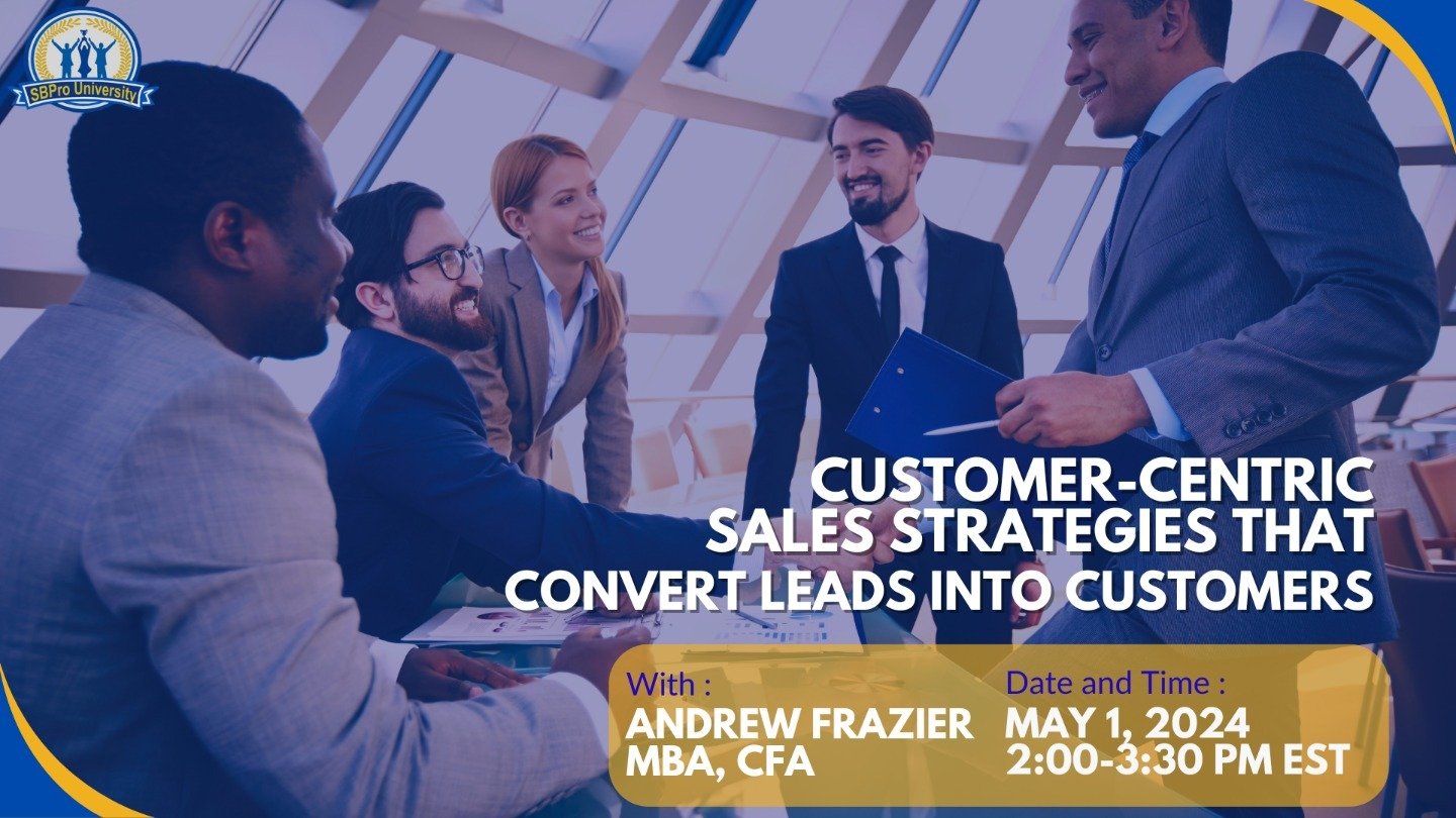 Customer-Centric Sales Strategies That Convert Leads into Customers - May 1 Webinar

Are you talking to your customers or are you talking to yourself?

Unfortunately, many business owners have messages that don&rsquo;t resonate with their target mark