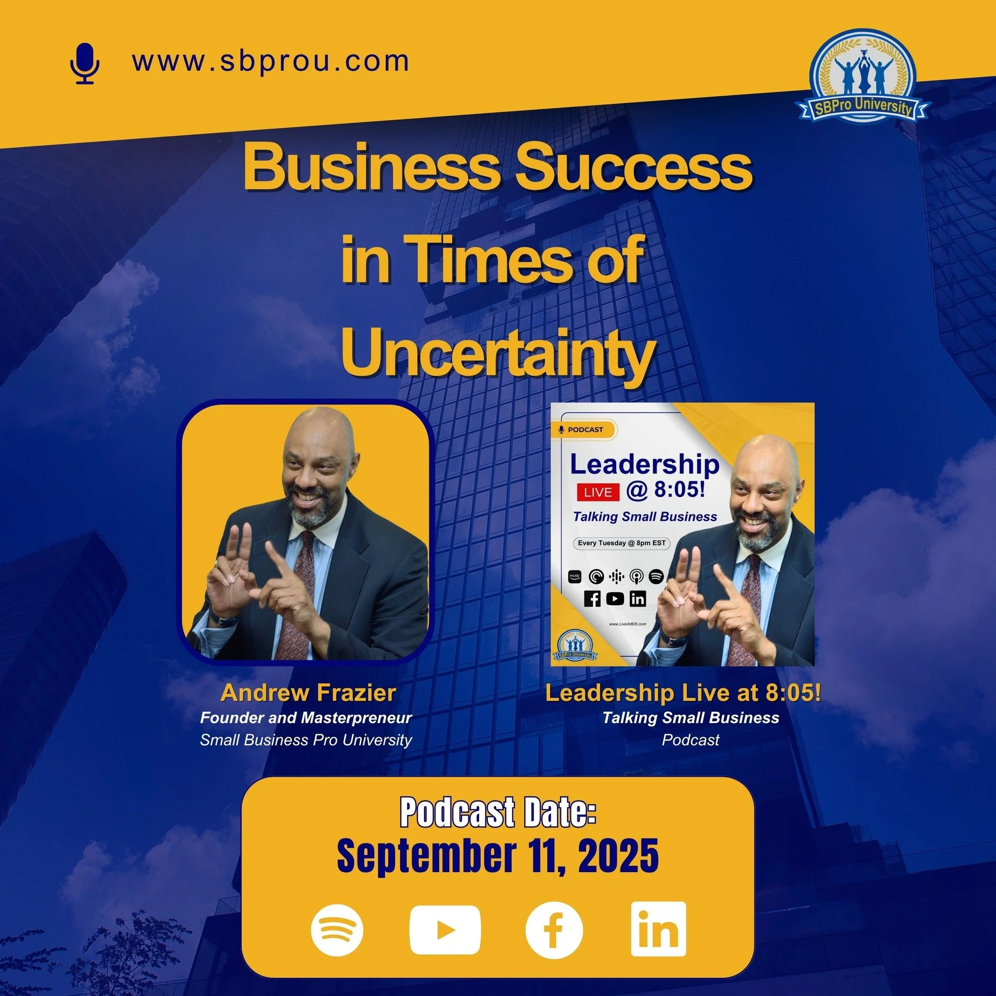 𝑩𝒖𝒔𝒊𝒏𝒆𝒔𝒔 𝑺𝒖𝒄𝒄𝒆𝒔𝒔 𝒊𝒏 𝑻𝒊𝒎𝒆𝒔 𝒐𝒇 𝑼𝒏𝒄𝒆𝒓𝒕𝒂𝒊𝒏𝒕𝒚 𝒘𝒊𝒕𝒉 𝑨𝒏𝒅𝒓𝒆𝒘 𝑭𝒓𝒂𝒛𝒊𝒆𝒓 𝒂𝒏𝒅 𝑺𝒑𝒆𝒄𝒊𝒂𝒍 𝑮𝒖𝒆𝒔𝒕𝒔
Listen here: https://open.spotify.com/episode/71BQT9y1K1ph9xWwIhGxpb?si=ce5a5dc6c57340a9

Business Suc