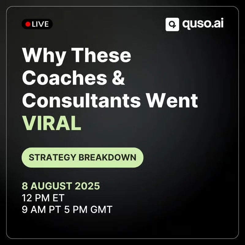 7 Days Of Content in 30 Minutes: Why These Coaches & Consultants Went Viral