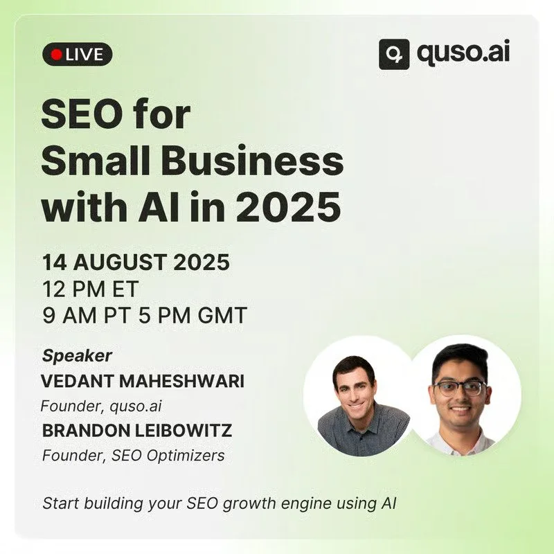 7 Days Of Content in 30 Minutes: SEO for your Small Business in the Age of AI)