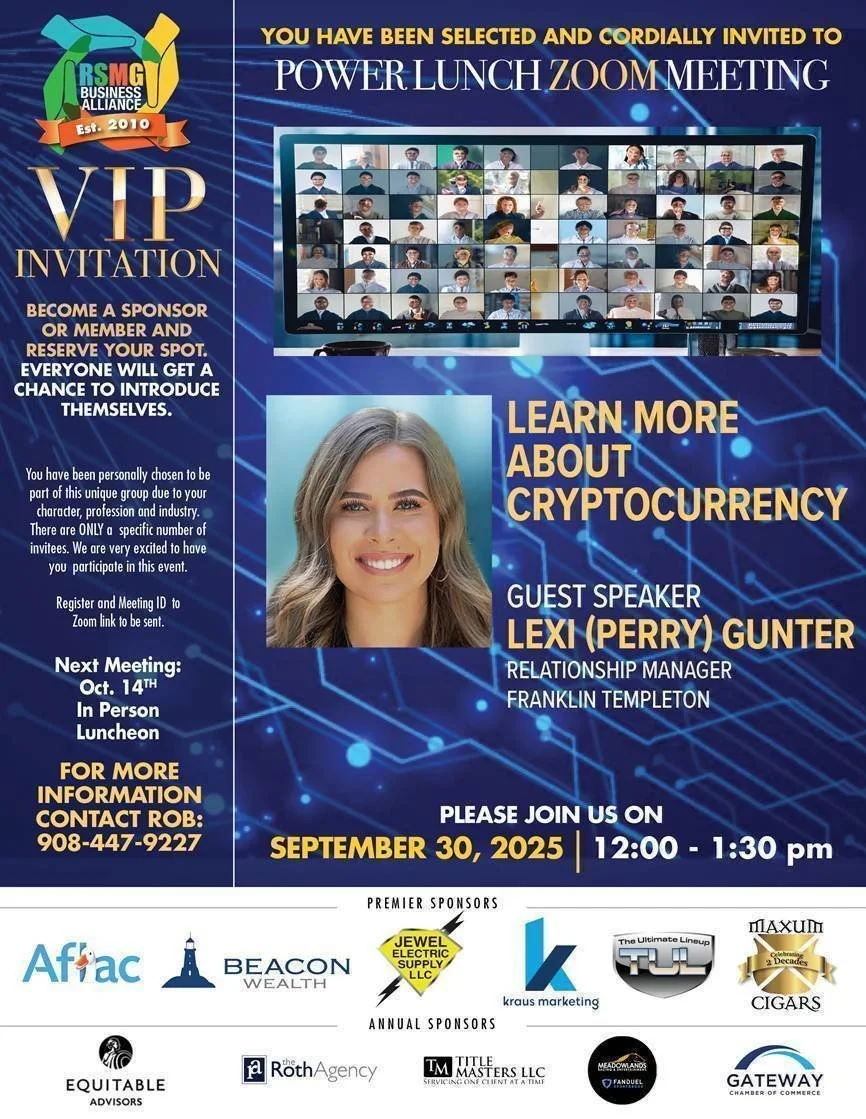 POWER Lunch Zoom Meeting + Learn More About Cryptocurrency