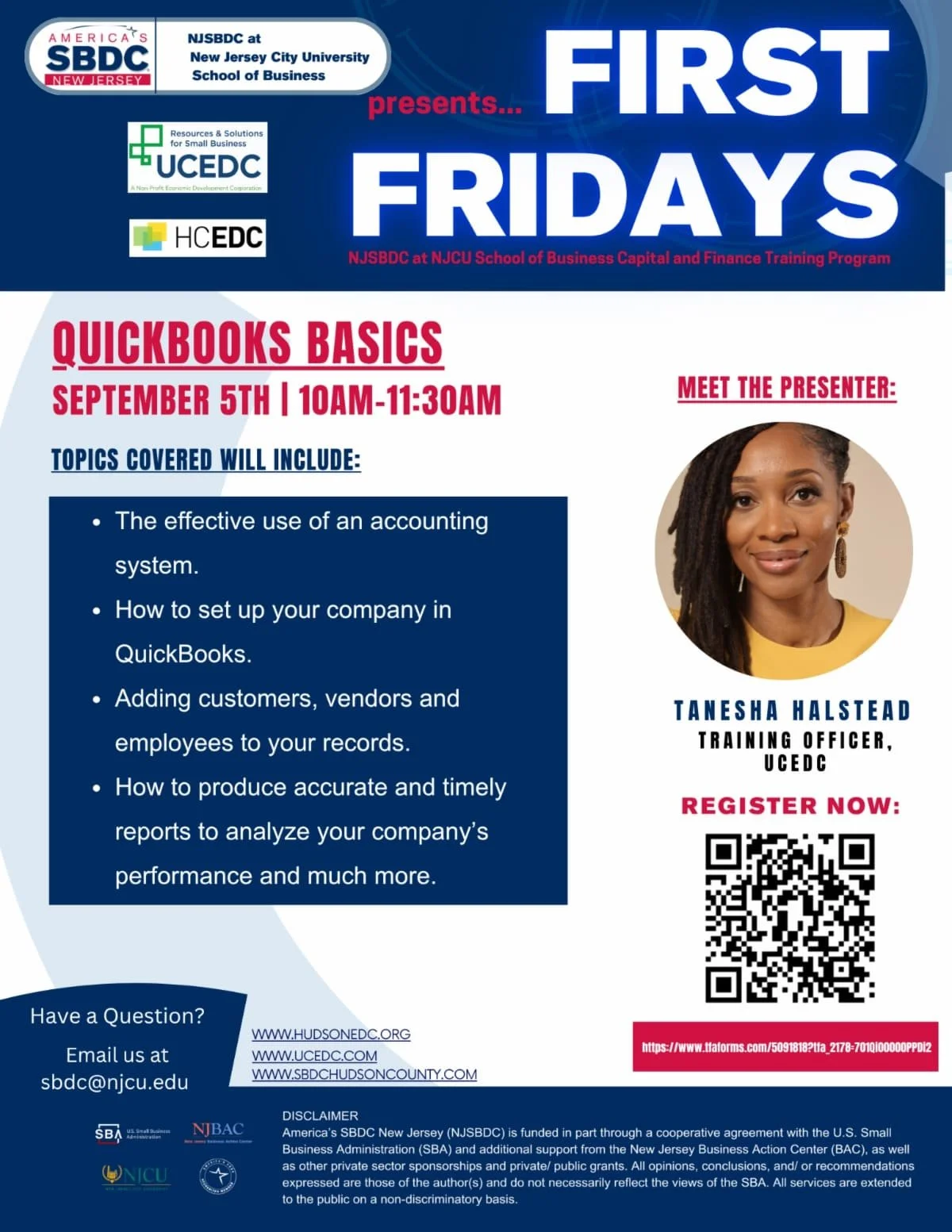 UCEDC First Fridays Series: QuickBooks Basics