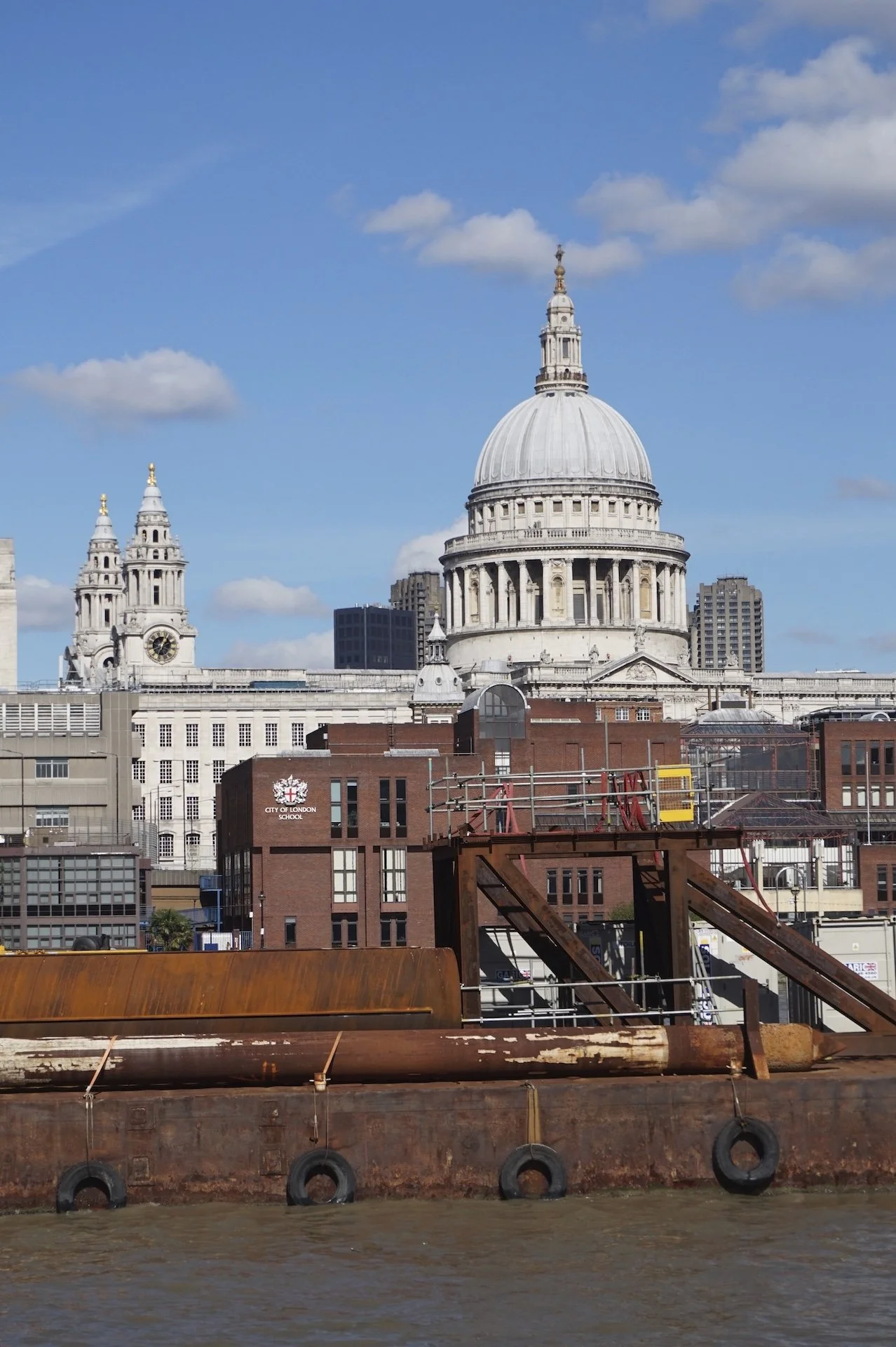 St. Paul’s Cathedral and its dome seen across the Thames from Southbank, London.