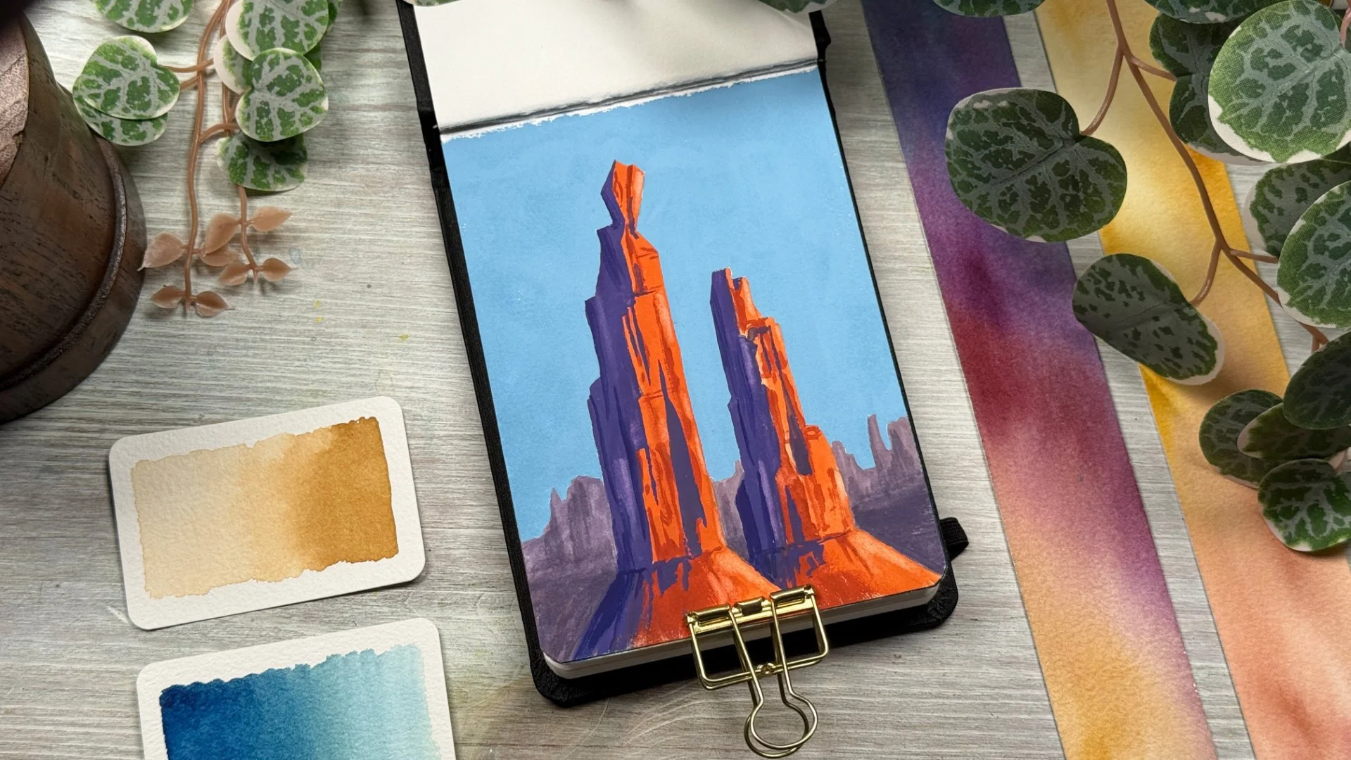 Painting Desert Light in Gouache – Desert Landscape Tutorials (March 2026)