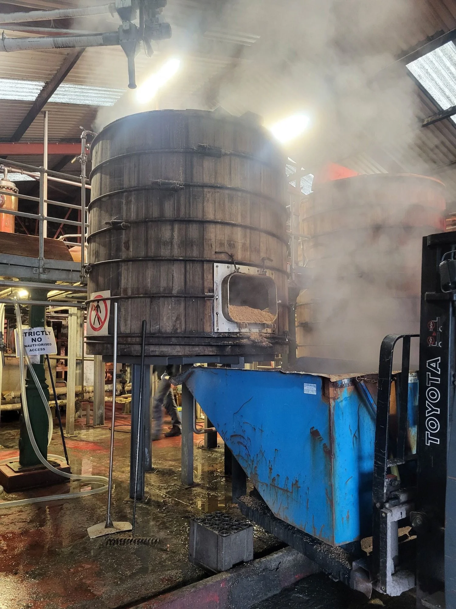 The hand filled mash tun!
