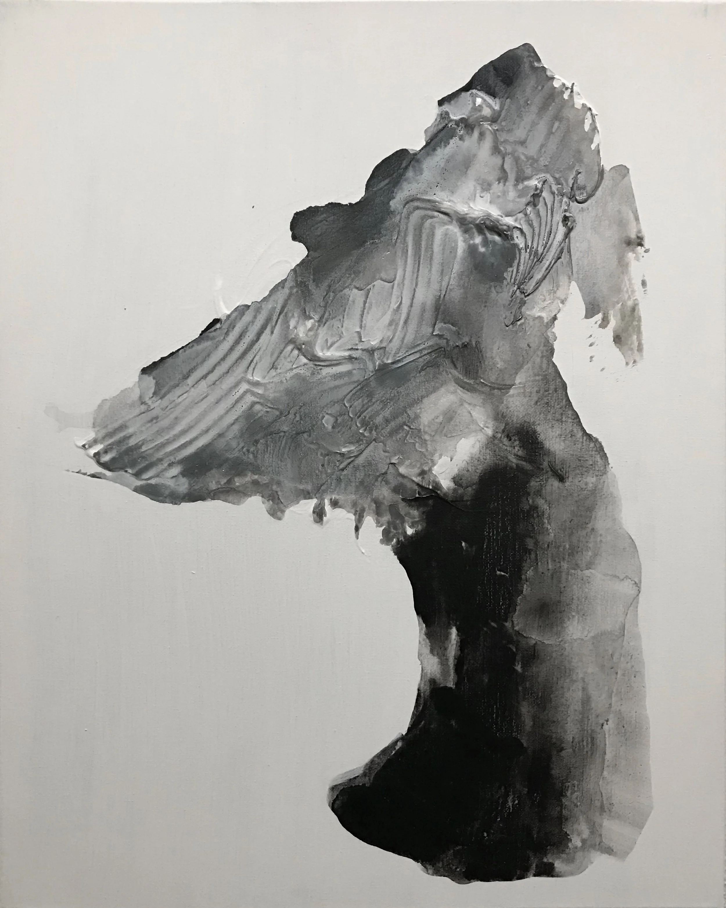 Series #17, Peaceful #1, 20" x 16,"  Acrylic, Impasto On Canvas, 2024