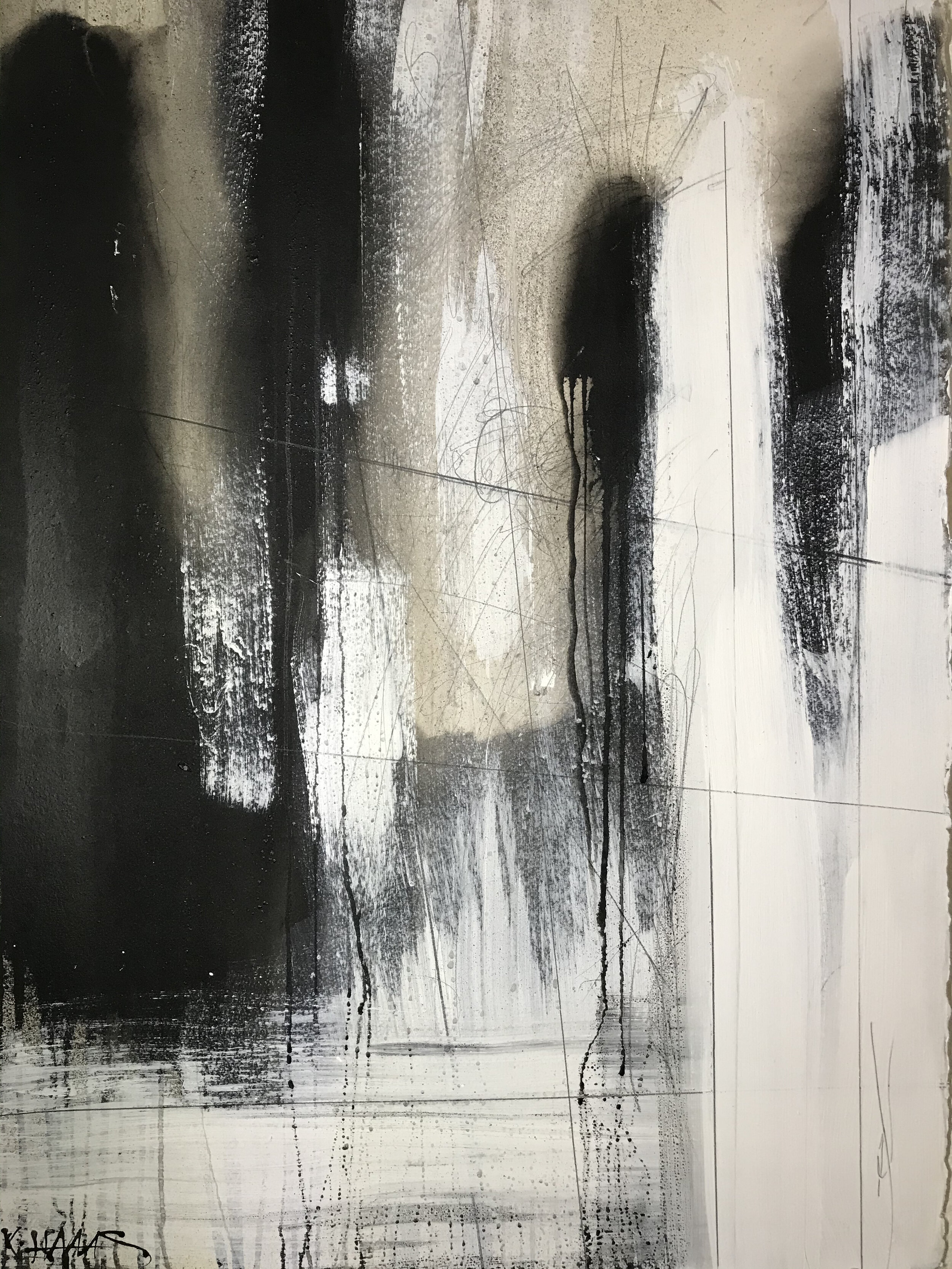 Mono - Disjointed Reality Series Original Mixed Media Collage Painting