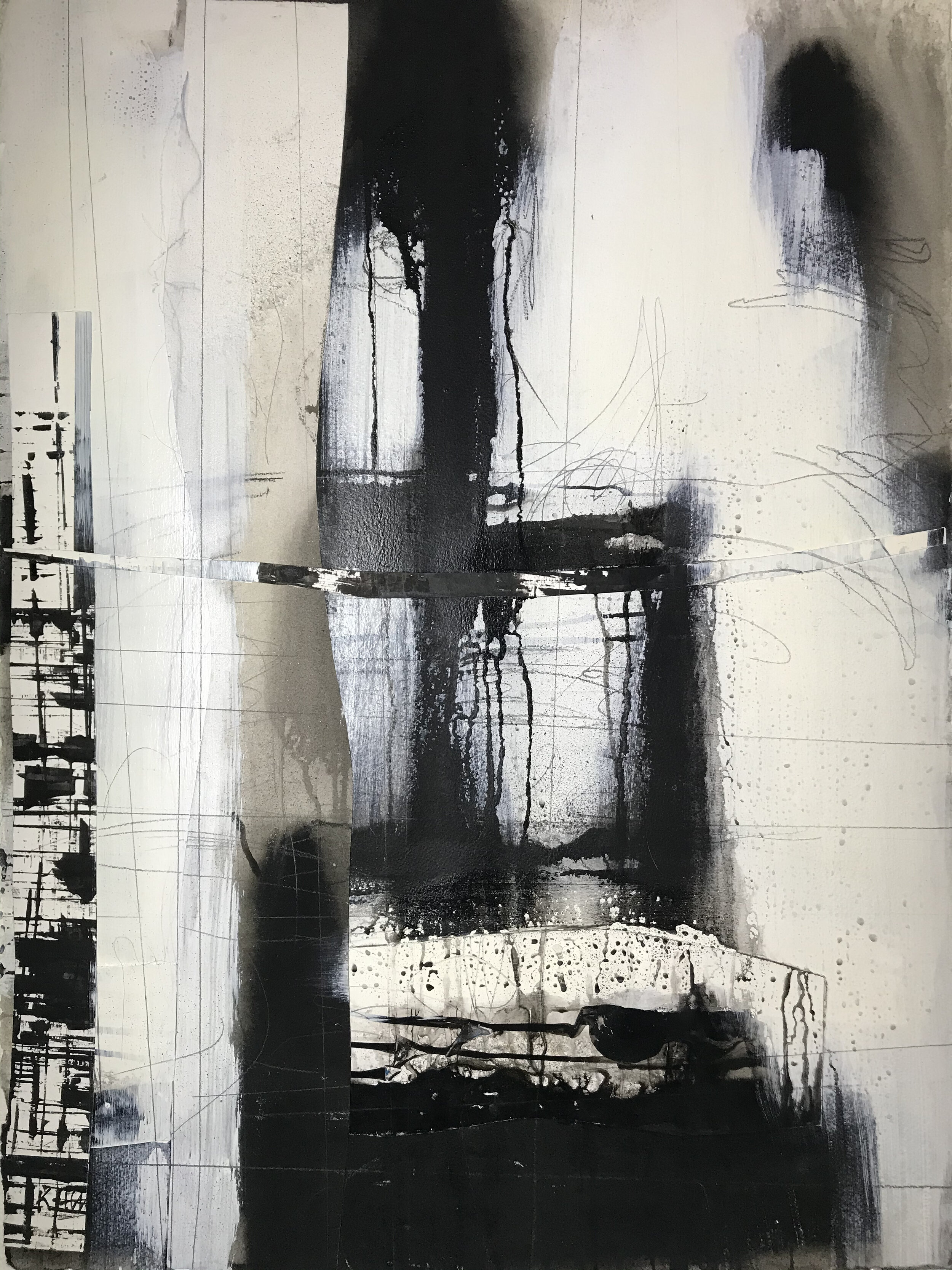 Arbitrary - Disjointed Reality Series Original Mixed Media Collage Painting