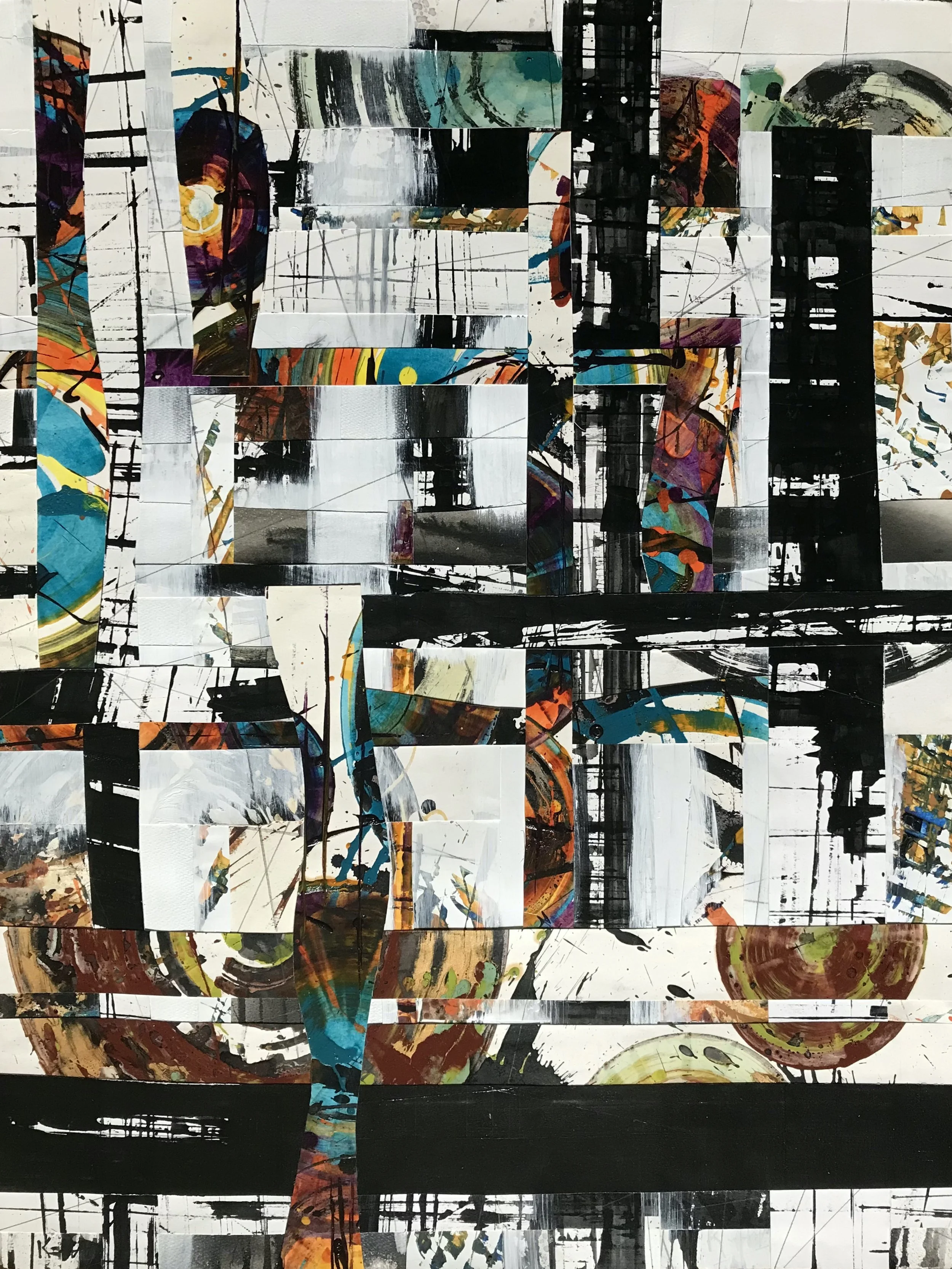 Not So Disjointed Reality, 20" x 16,"  Oil, Acrylic, Ink, Graphite, Mixed Media Paper On Watercolor Paper, 2021