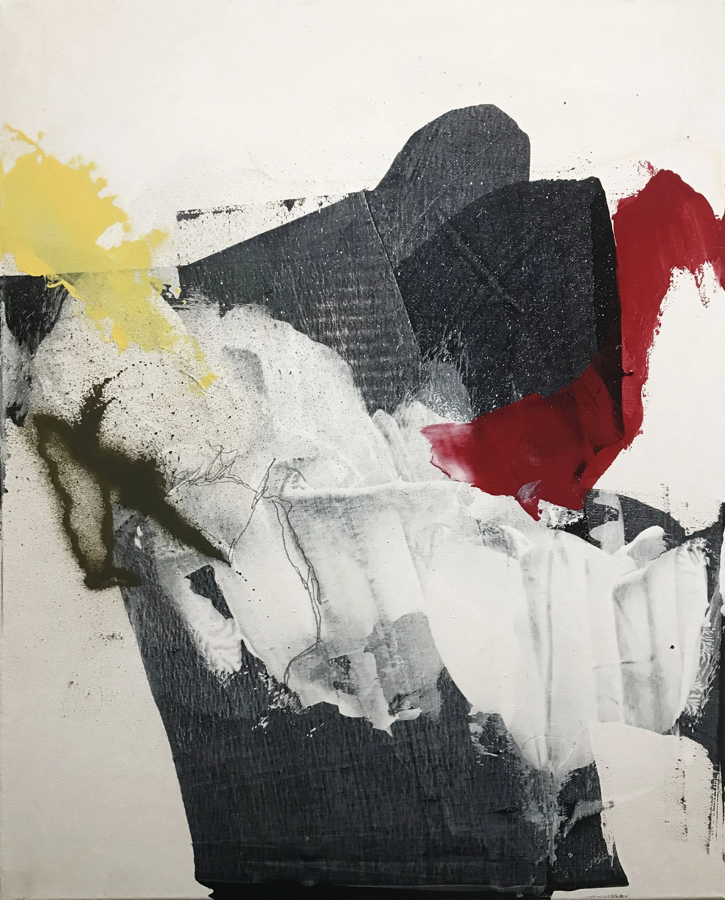 Series 16, It Matters, 20" x 16,"  Acrylic And Charcoal On Canvas, 2023