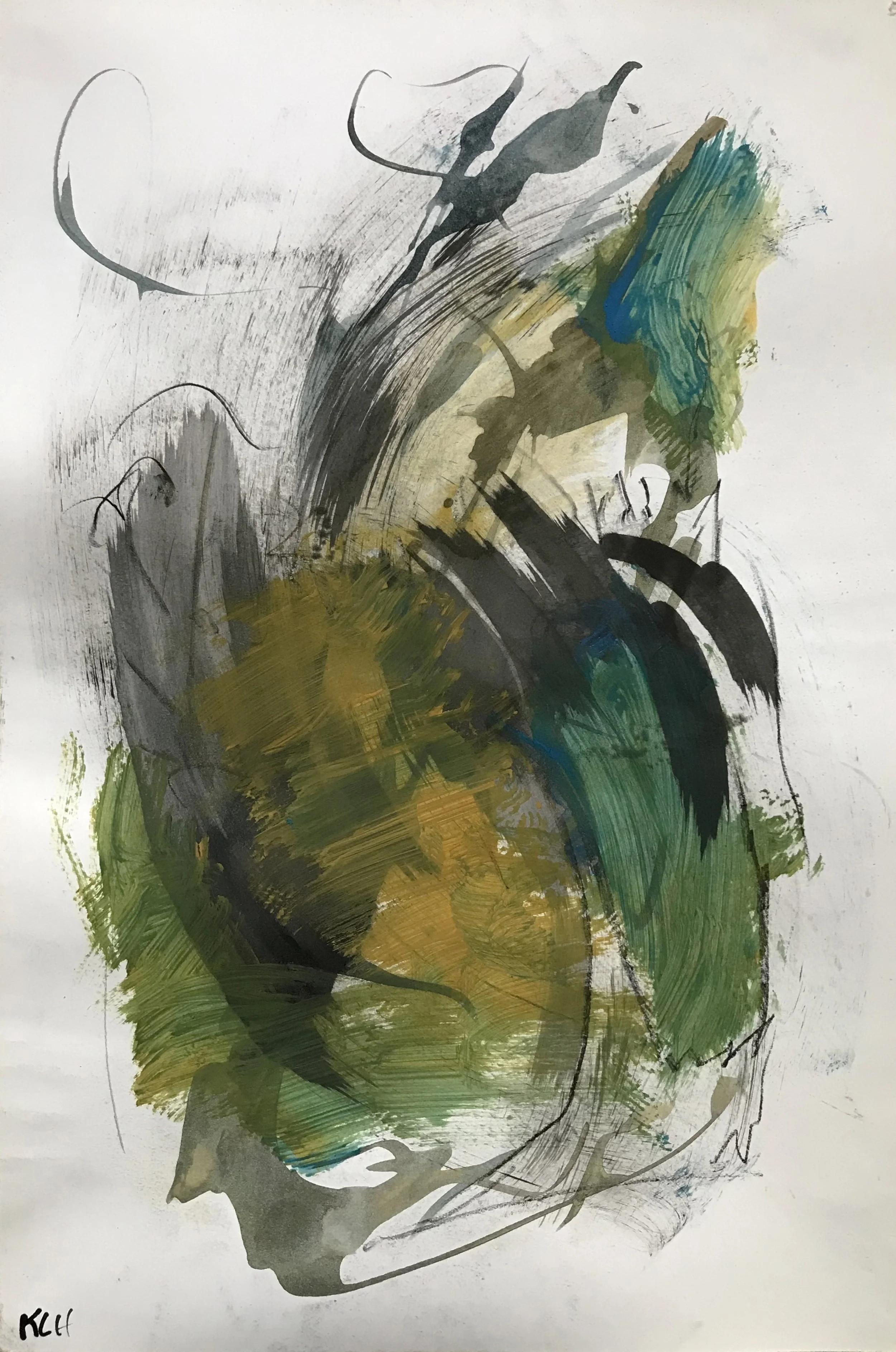 Playful Reality, #16, 17" x 11,"  Oil & Ink On Paper, 2022