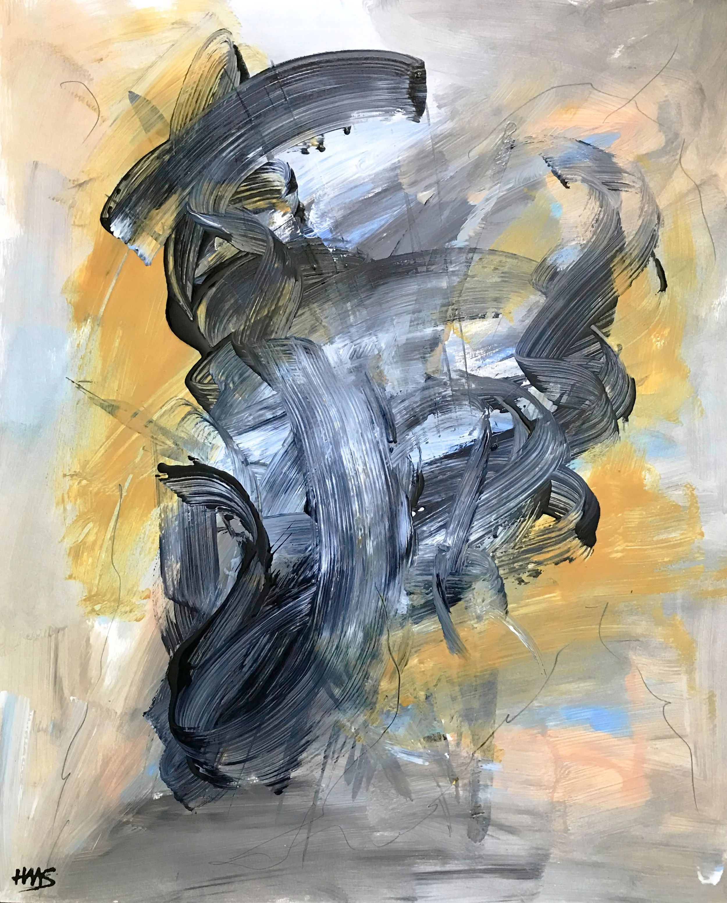 Seen & Unseen, #470, 24" x 19,"  Oil & Ink On Paper, 2022