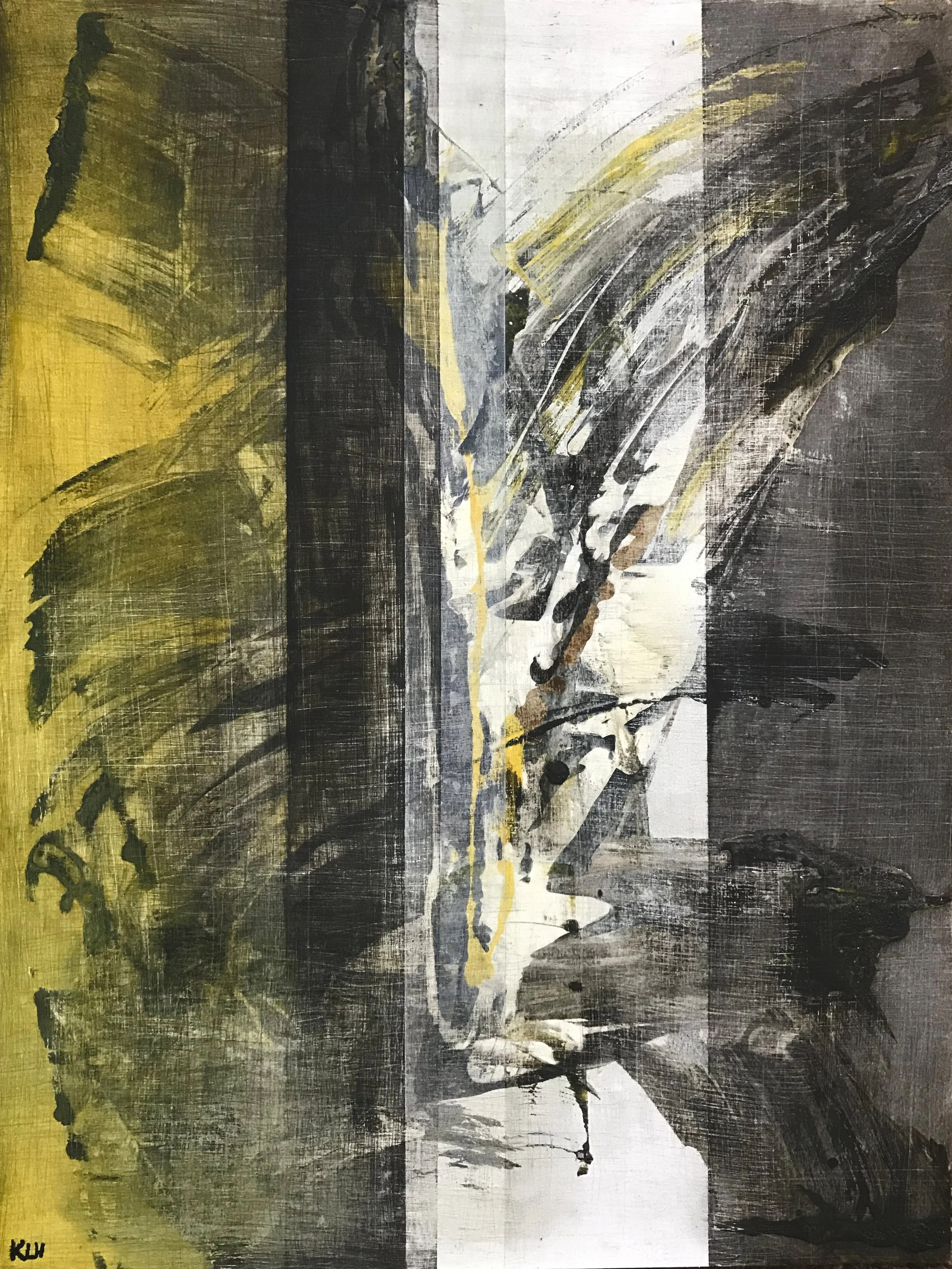 Worn & Torn, #31, 24" x 19,"  Oil & Ink On Paper, 2021