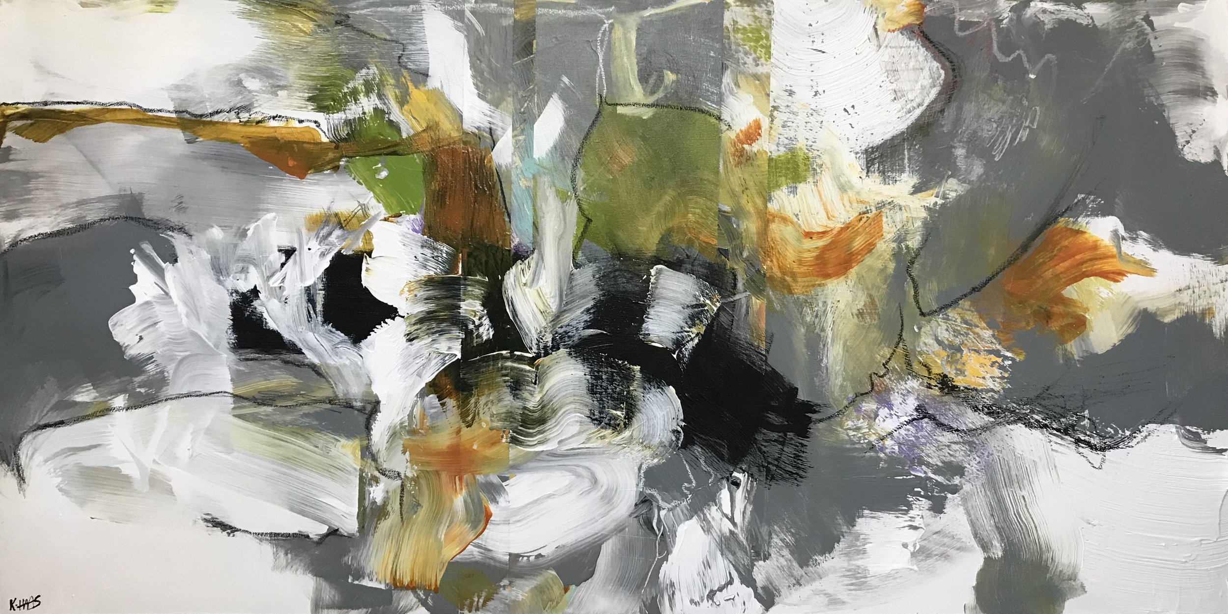 We Belong, 24" x 48," acrylic on canvas, 2025