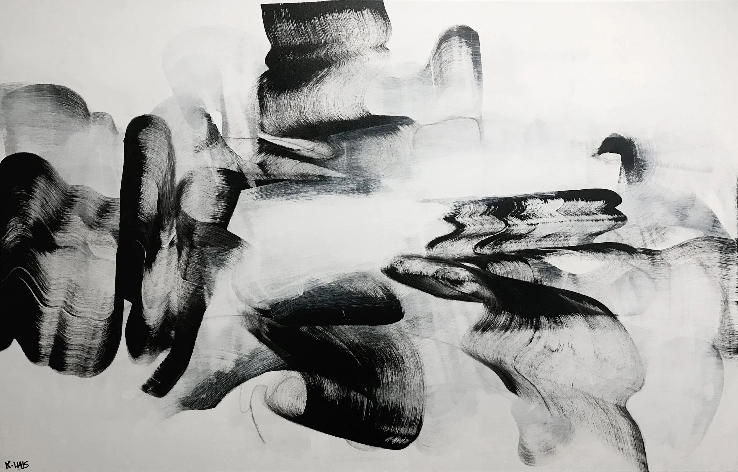 Series #17, Nowhere But Here, 30" x 48,"  Acrylic On Canvas, 2024