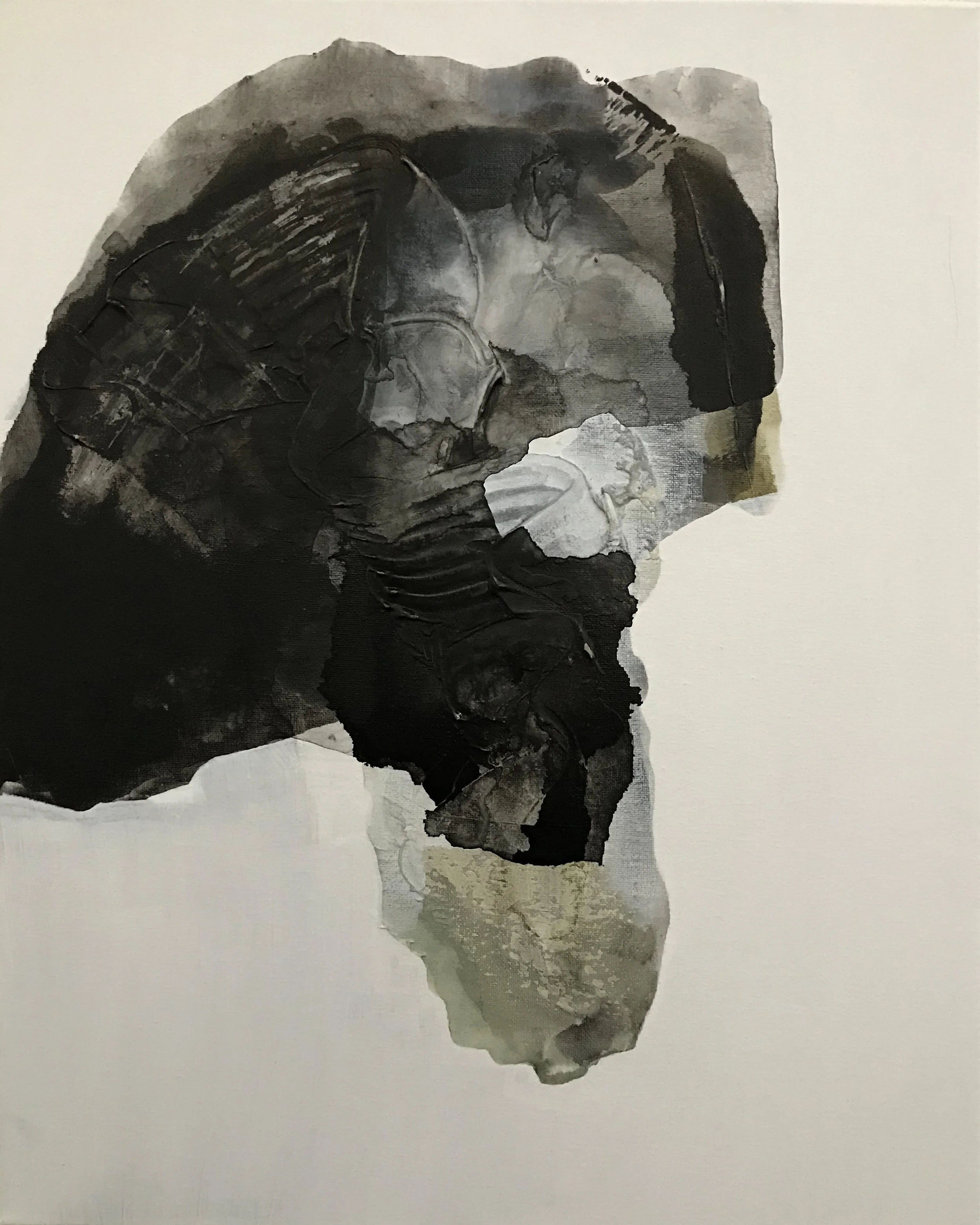 Series #17, InBetween 2, 20" x 16,"  Acrylic, Impasto On Canvas, 2024