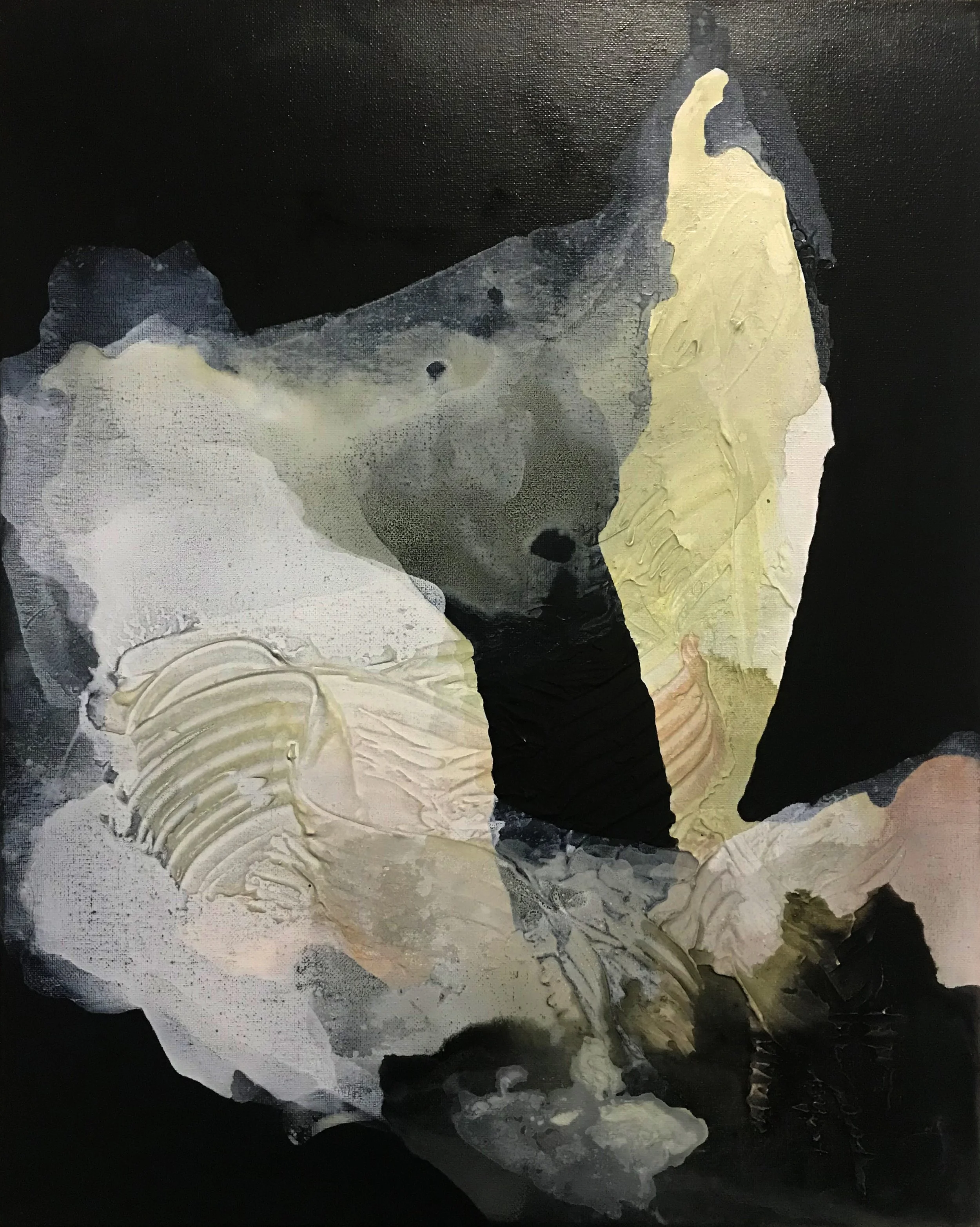 Series #17, Let Go, 20" x 16,"  Acrylic, Impasto On Canvas, 2024