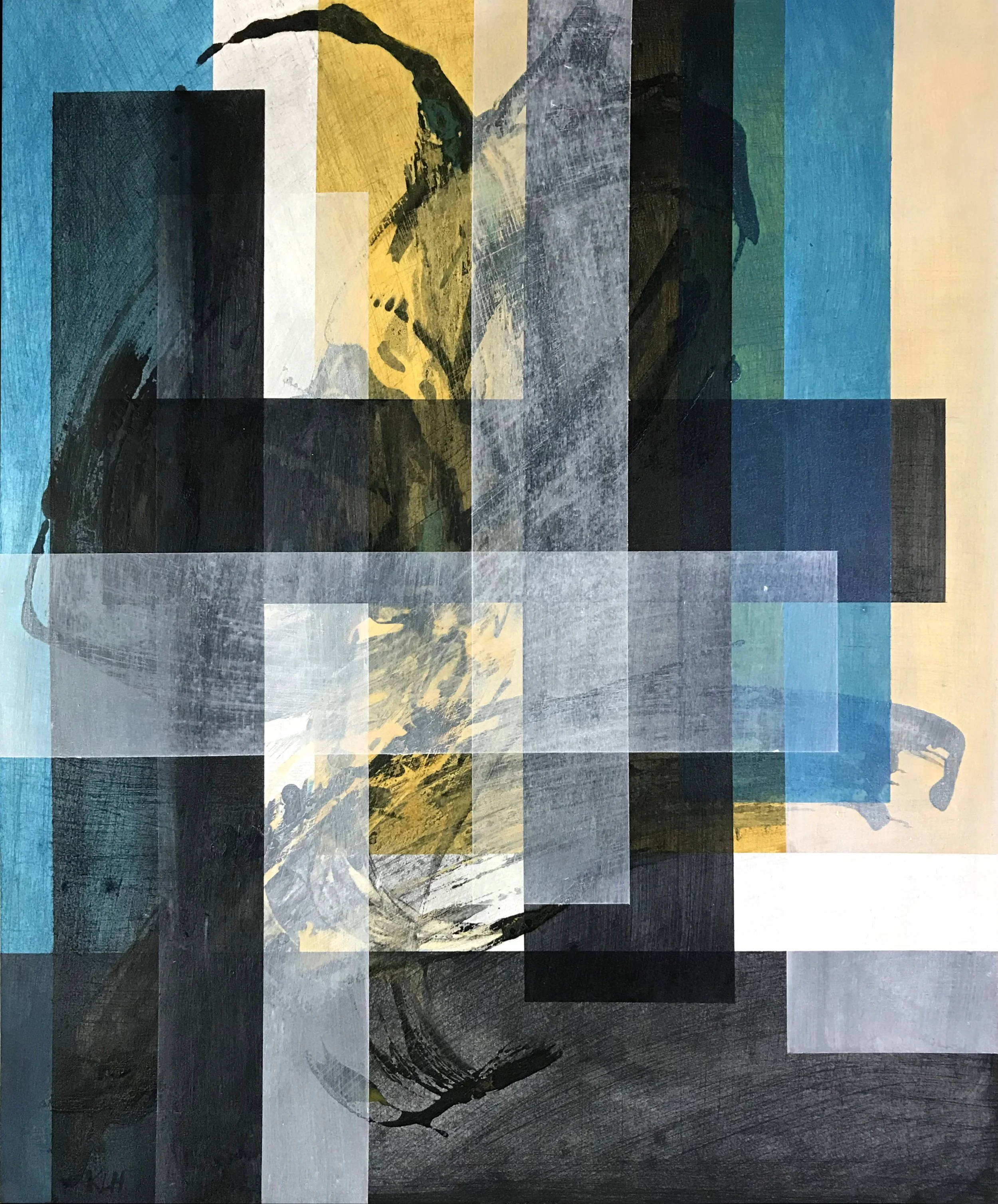 W an T , #145, 24" x 19,"  Oil & Ink On Paper, 2021