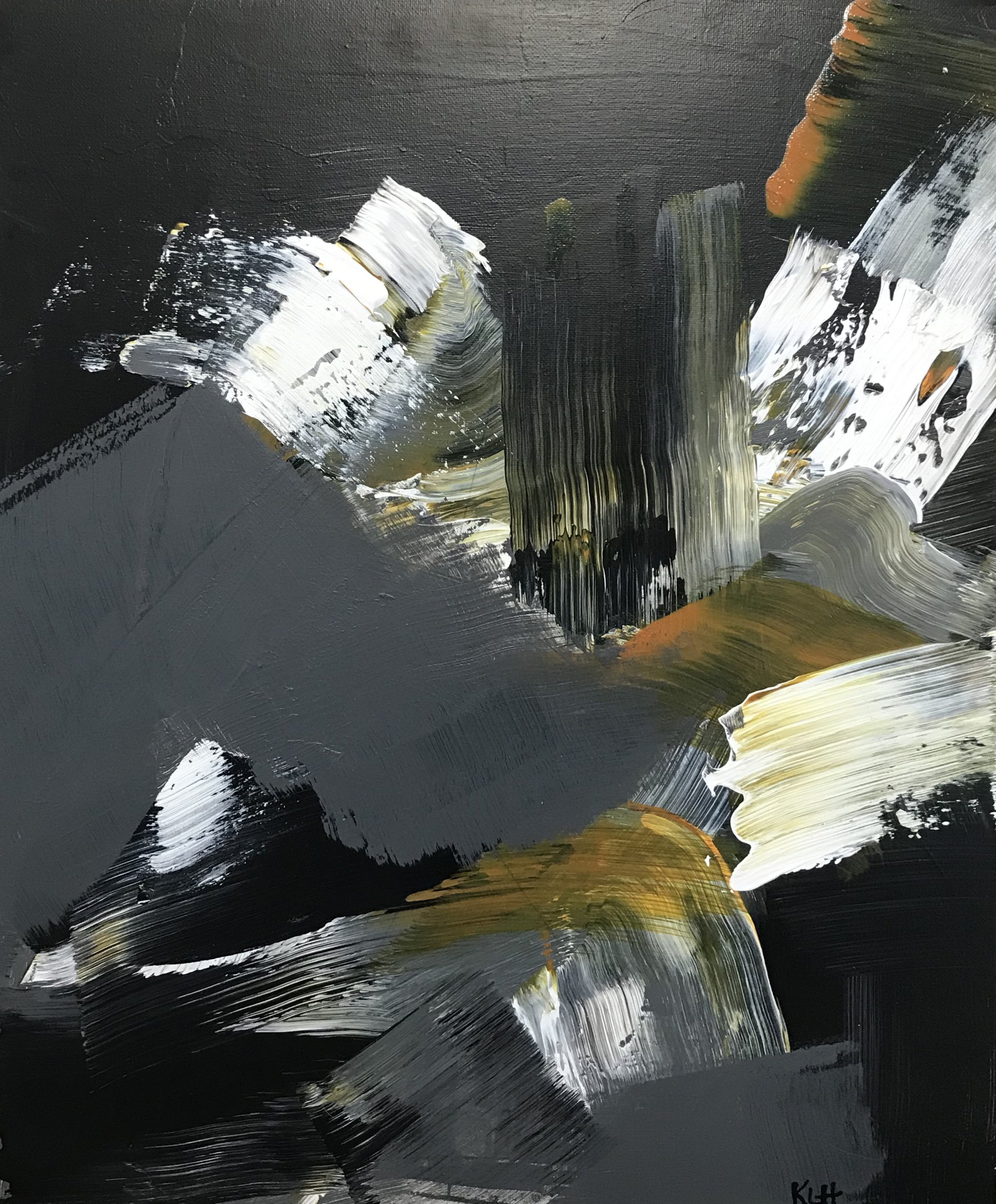 Being Here, 20" x 16," acrylic on canvas, 2025