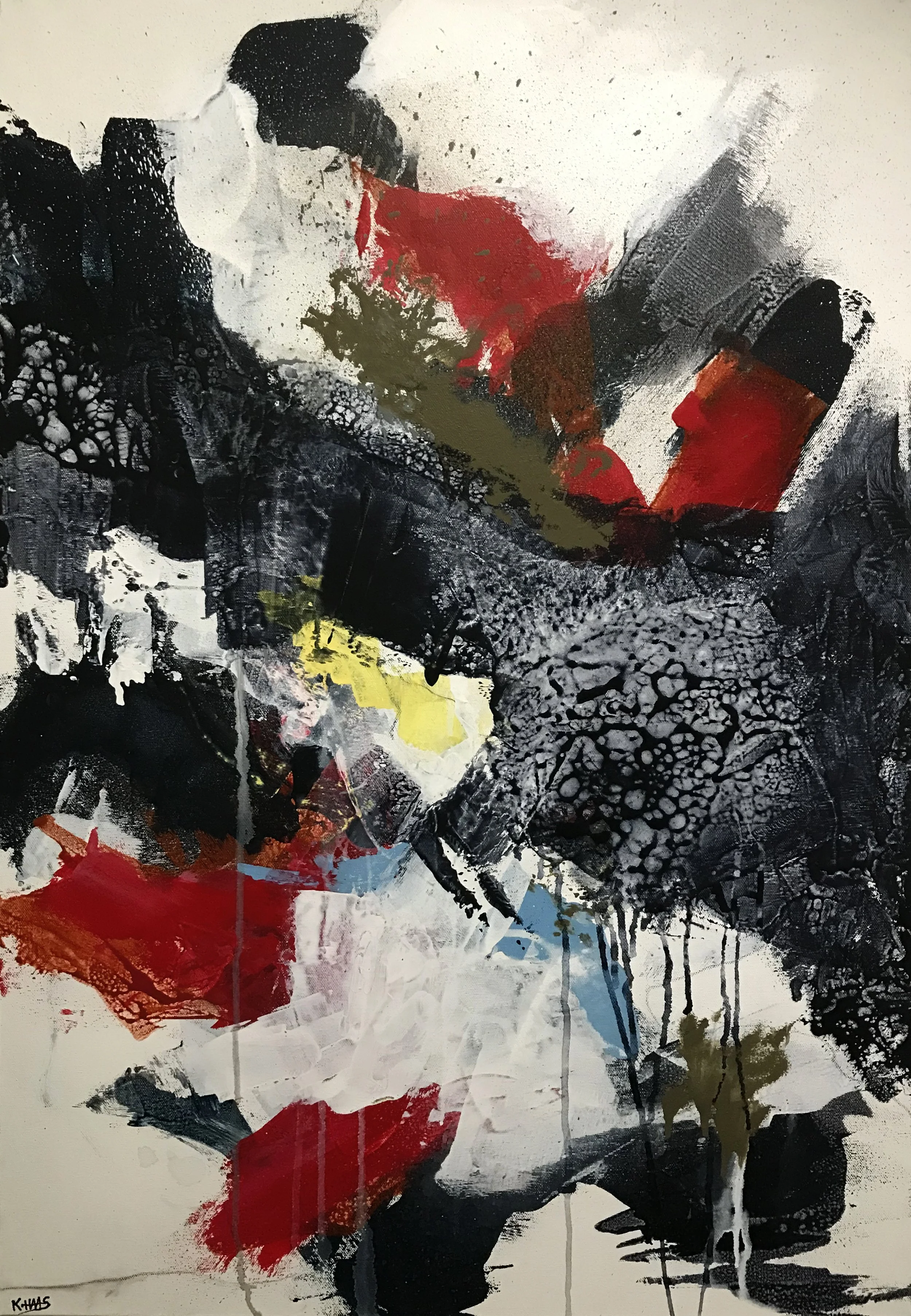 Series 16, Never More Wanted, 36" x 24,"  Acrylic And Charcoal On Canvas, 2023