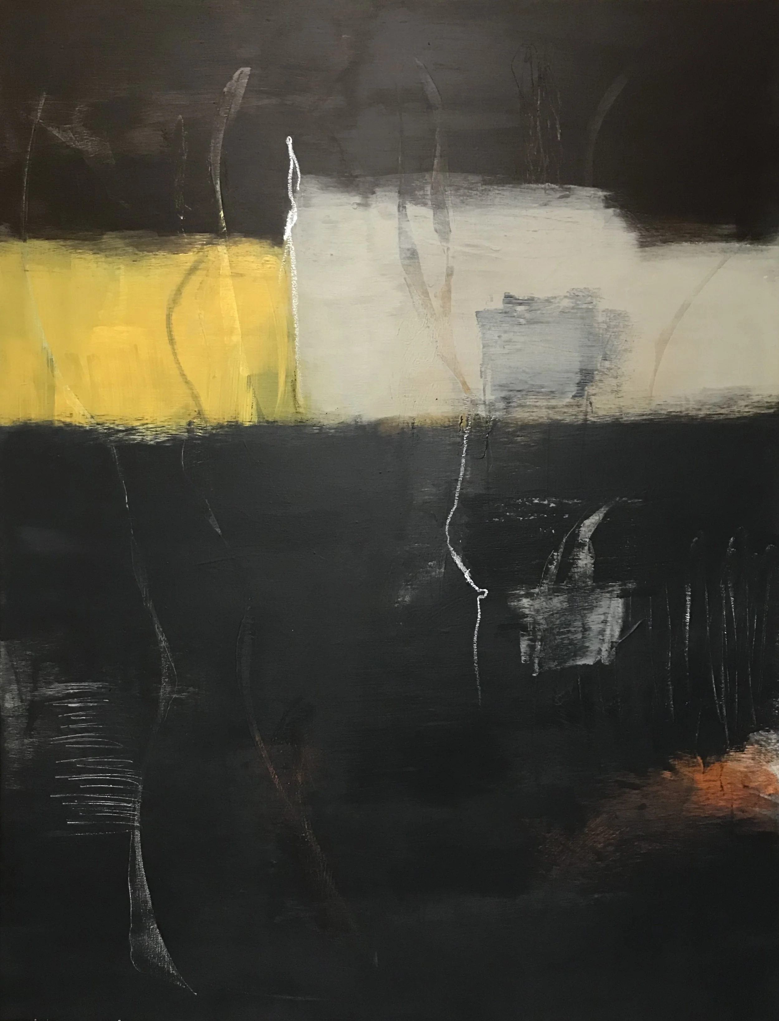 The Breath Of Memory, Doubt No More, 40" x 30,"  Acrylic, Wax, Impasto, AcrylPro On Canvas, 2025