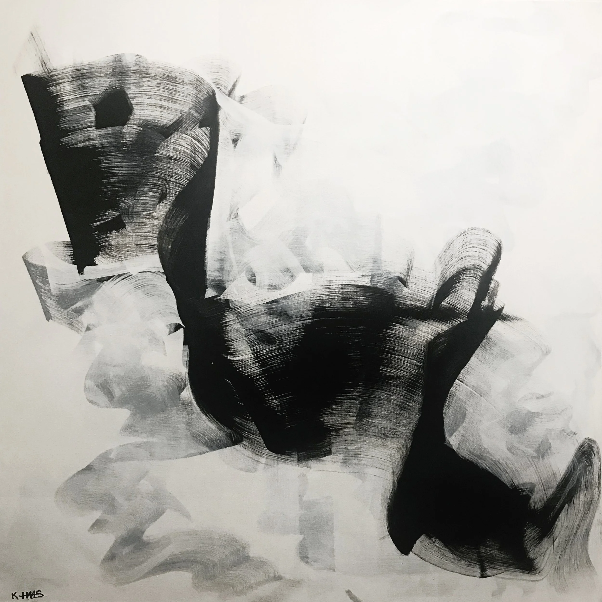 Series #17, The Night Lovers, 36" x 36,"  Acrylic On Canvas, 2024