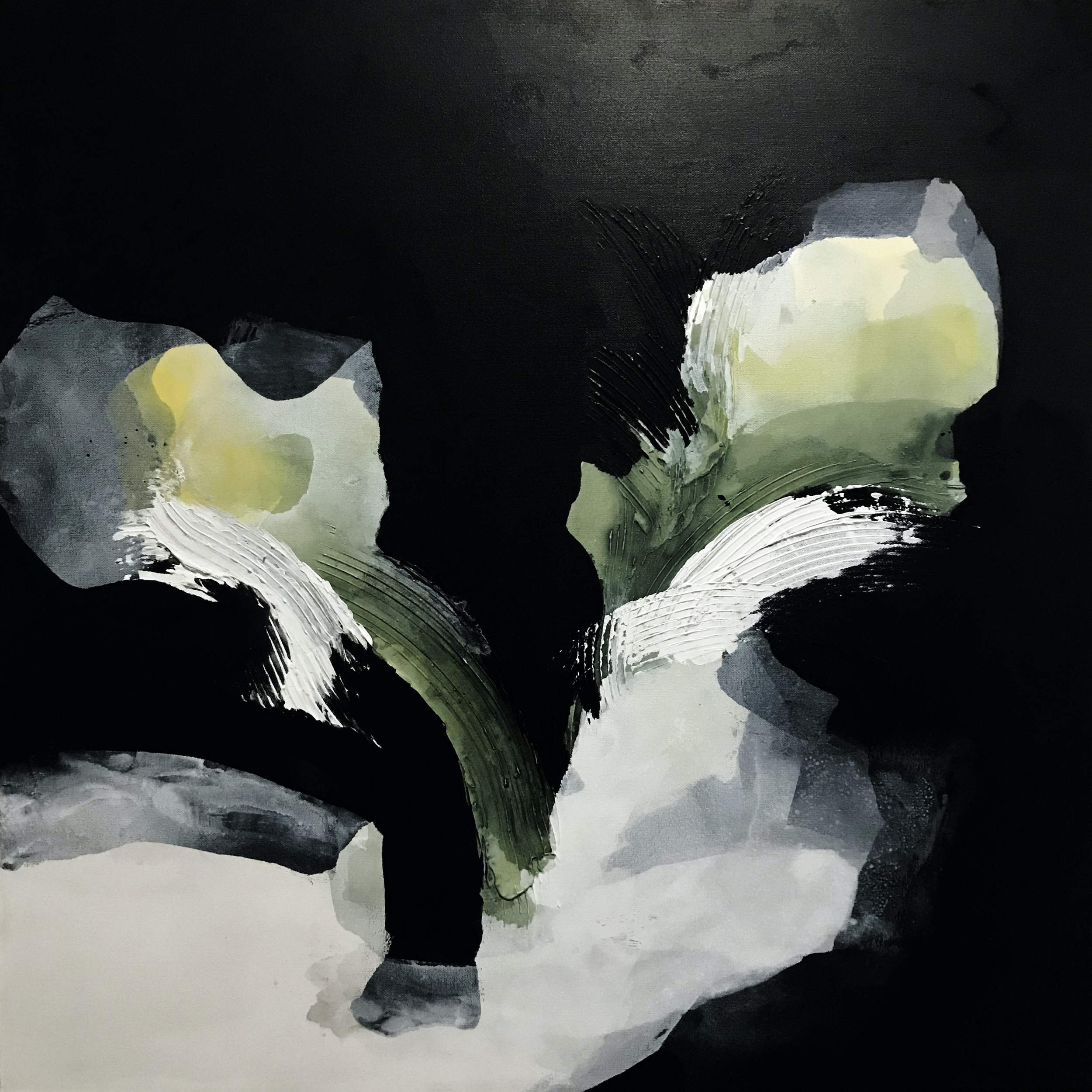 Series #17, Take Me In, 36" x 36,"  Acrylic, Impasto On Canvas, 2024