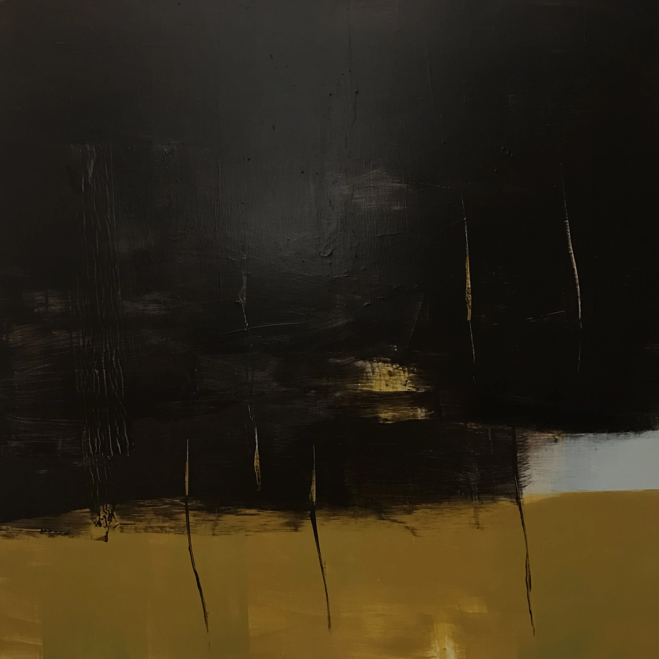 The Breath Of Memory, As If In A Dream, 36" x 36,"  Acrylic, Wax, Impasto, 2025