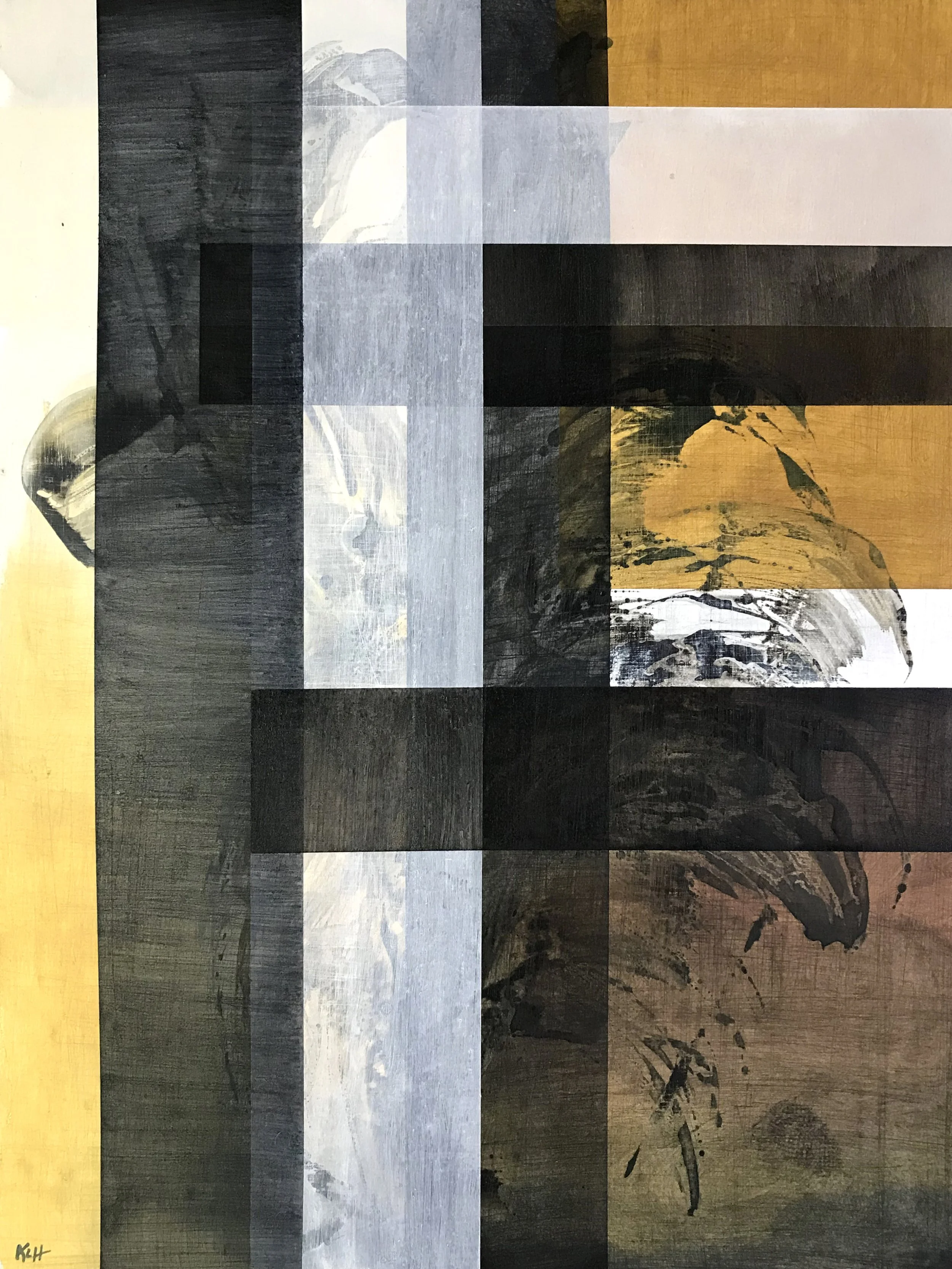 W an T , #136, 24" x 19,"  Oil & Ink On Paper, 2021