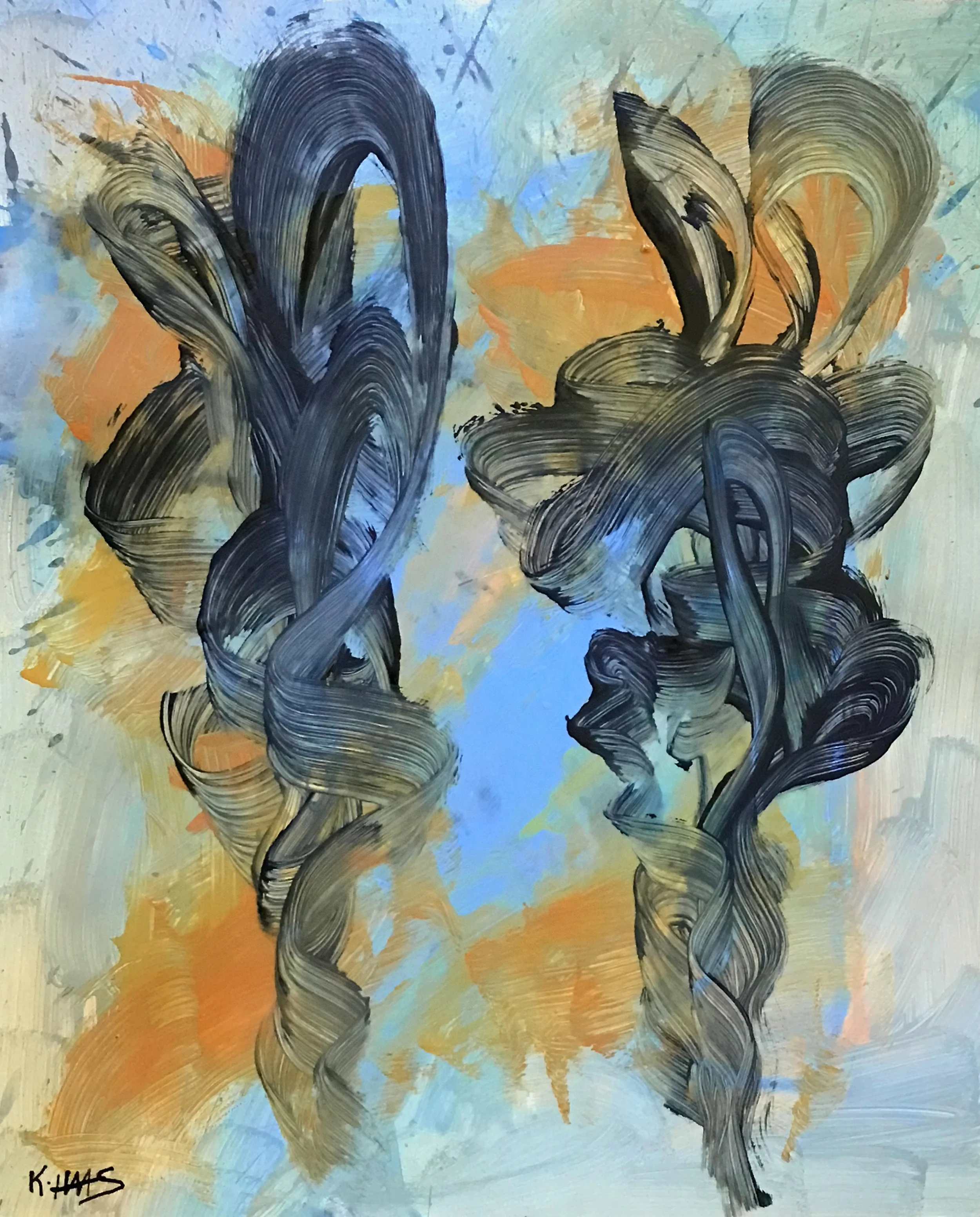 Seen & Unseen, #475, 24" x 19,"  Oil & Ink On Paper, 2022