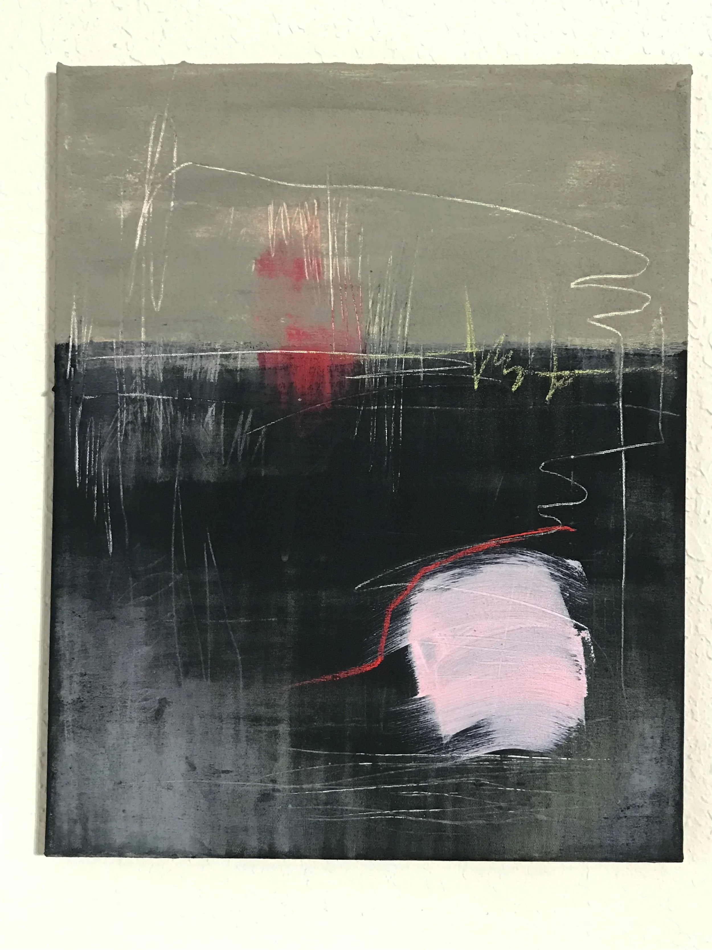 The Breath Of Memory, The Breath Made Easy #2, 20" x 16,"  Acrylic, Ink, Wax, Impasto, Acrylpro, Pastel On Canvas, 2026