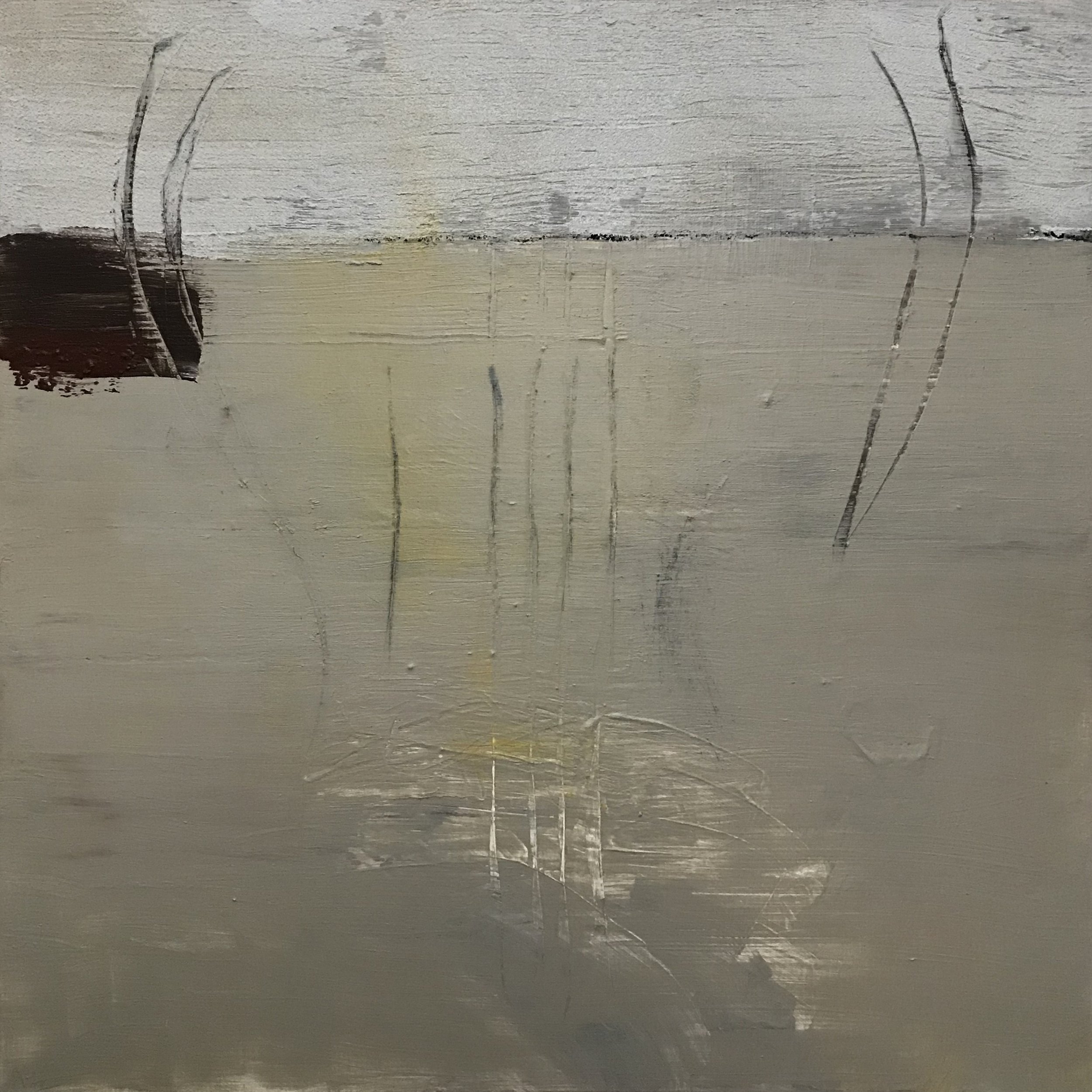 The Breath Of Memory, As If In A Dream, 24" x 24,"  Acrylic, Wax, Impasto, Acrylpro 2025