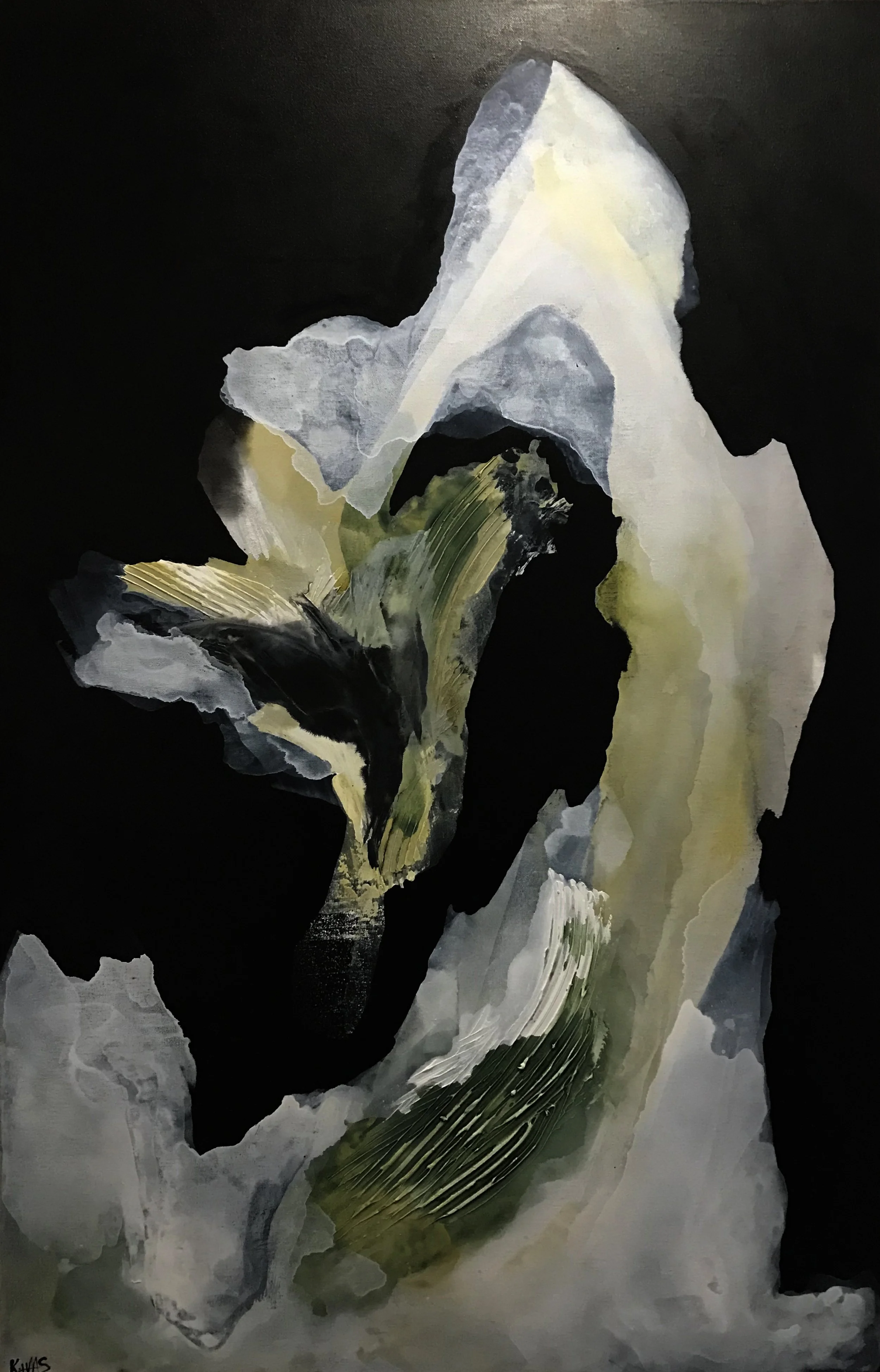 Series #17, Bygone Era, 48" x 30,"  Acrylic, Impasto On Canvas, 2024