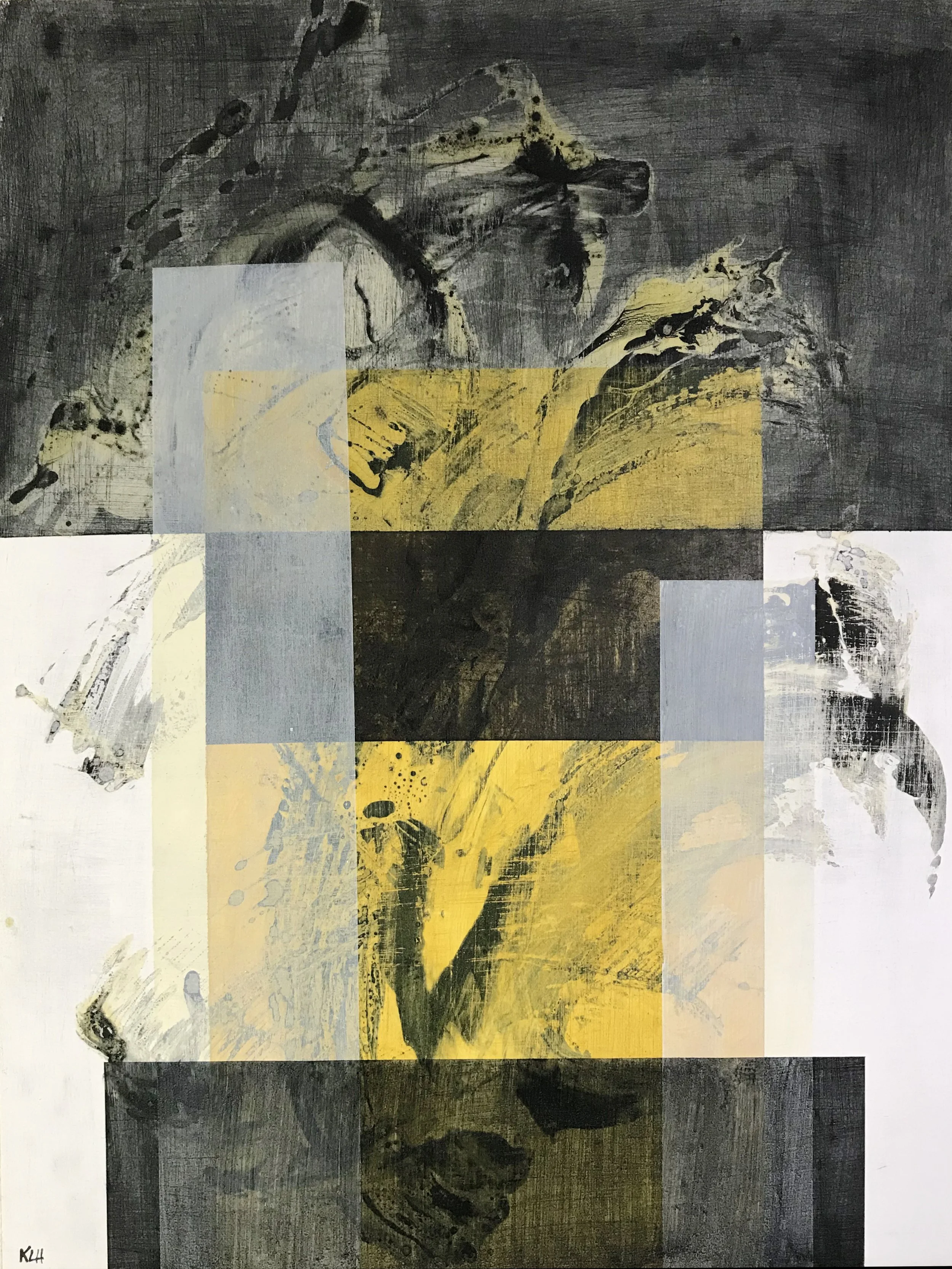 W an T , #133, 24" x 19,"  Oil & Ink On Paper, 2021