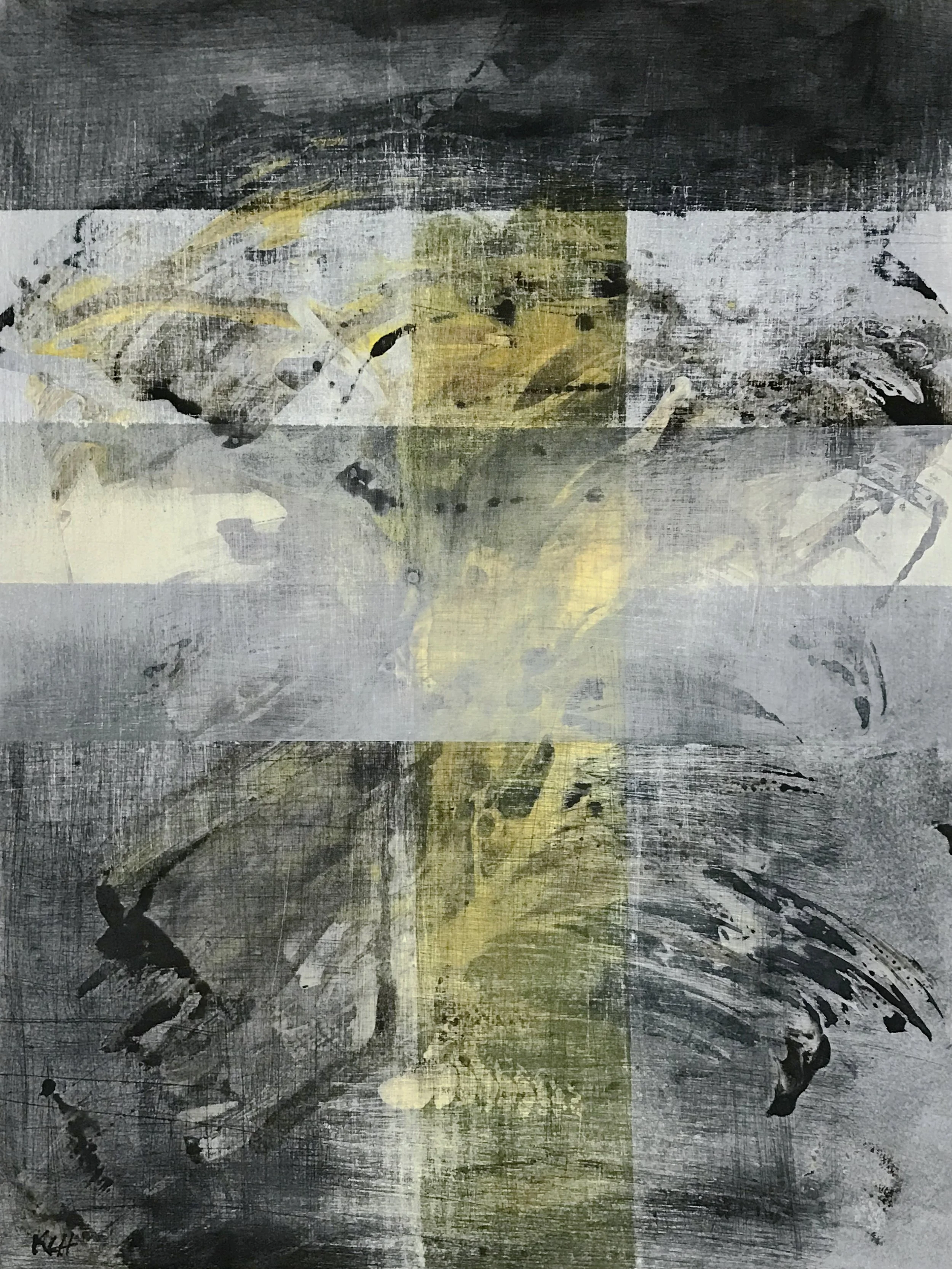 Worn & Torn, #18, 24" x 19,"  Oil & Ink On Paper, 2021