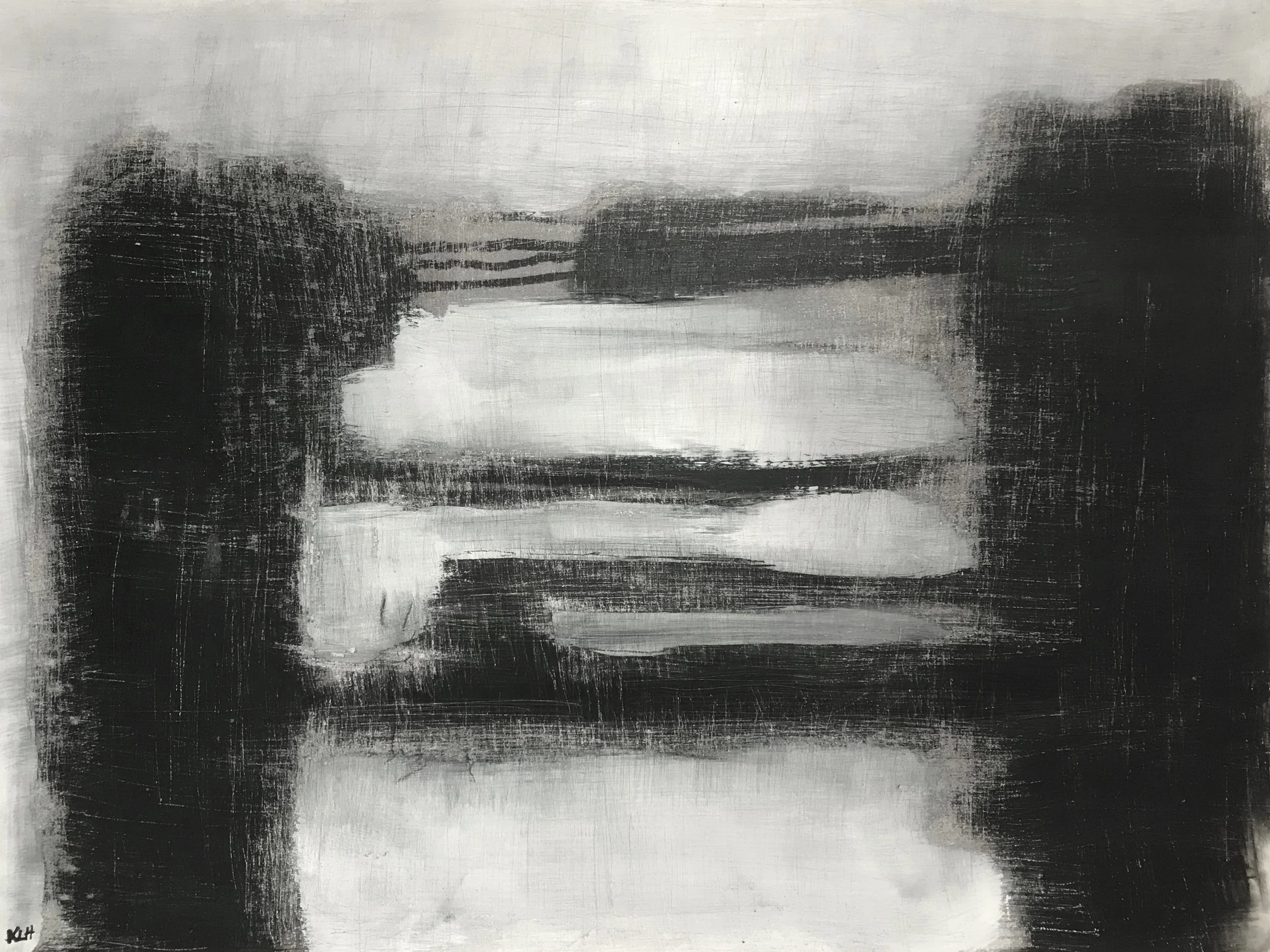 Worn & Torn, #34, 19" x 24,"  Oil & Ink On Paper, 2021