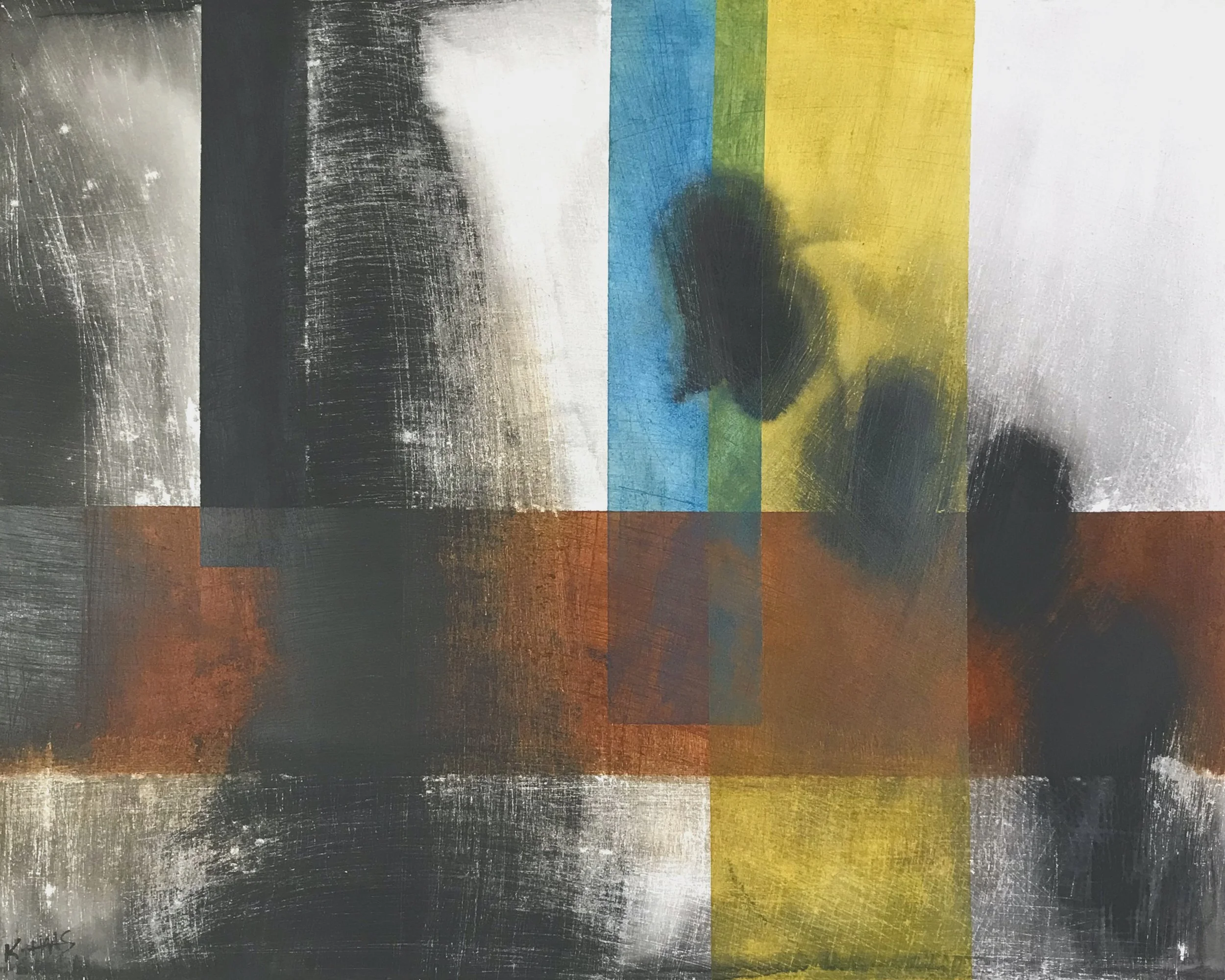 W an T , #122, 24" x 19,"  Oil & Ink On Paper, 2021