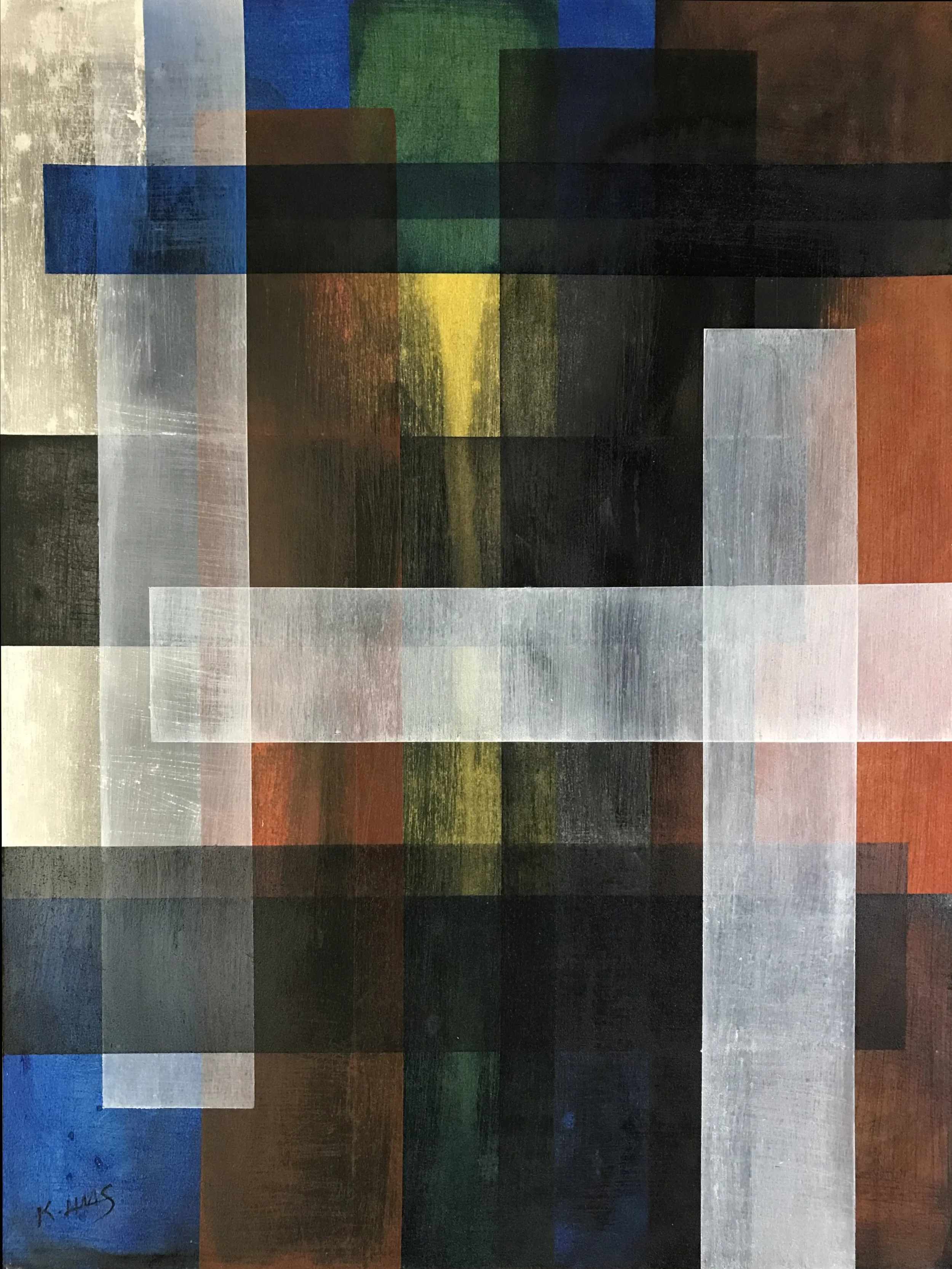 W an T , #140, 24" x 19,"  Oil & Ink On Paper, 2021