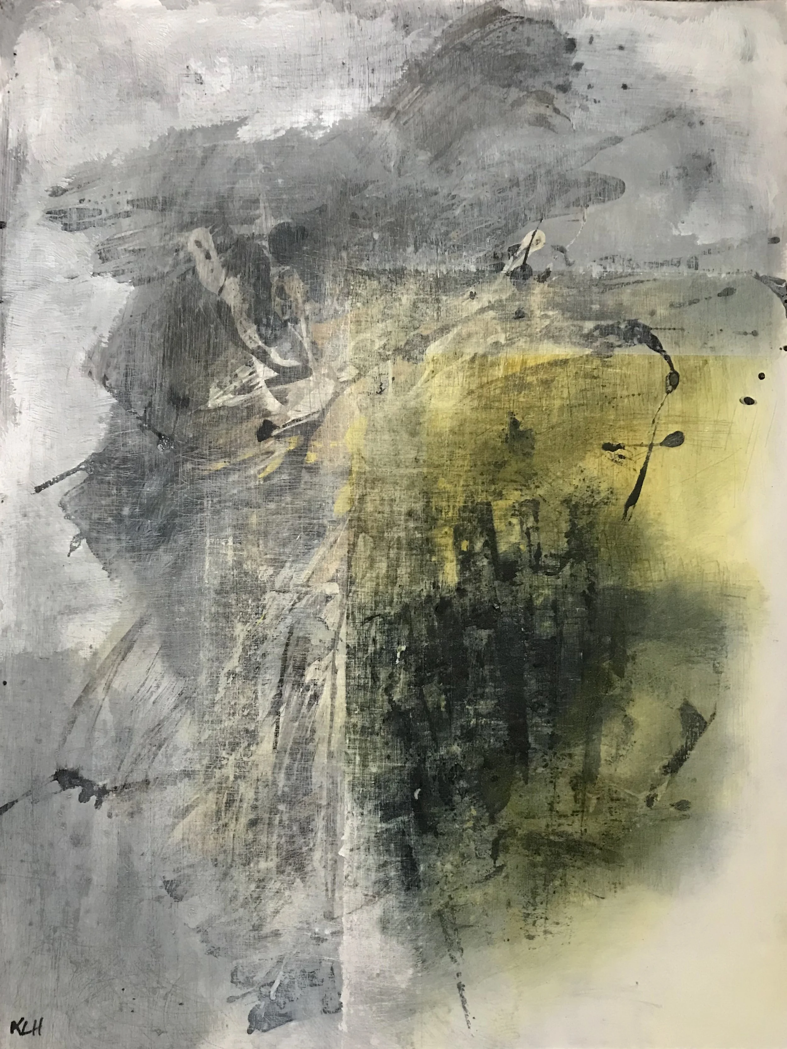 Worn & Torn, #9, 24" x 19,"  Oil & Ink On Paper, 2021