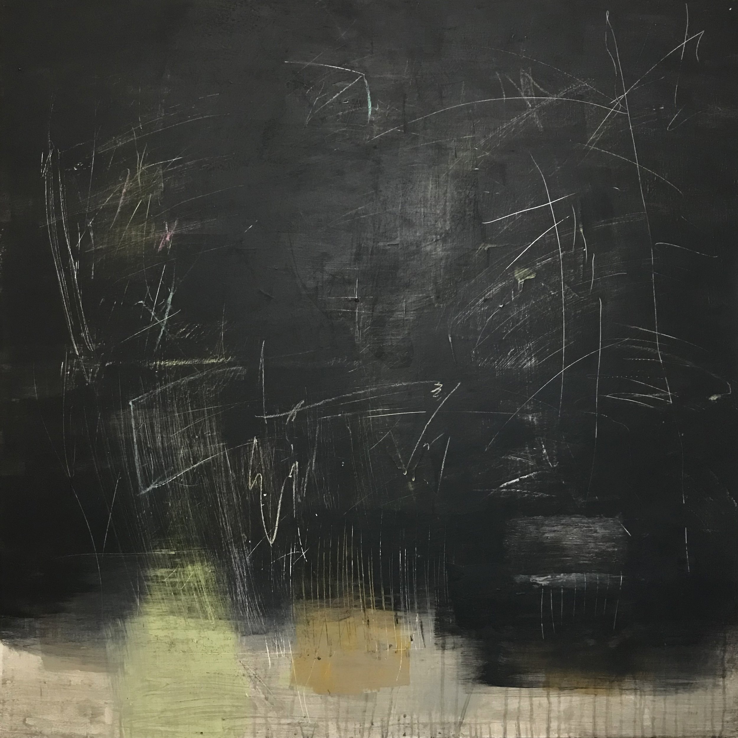 The Breath Of Memory, Memory Breathes, 36" x 36,"  Acrylic, Everything Said In A Name, Pastel, Wax, Impasto, AcrylPro On Canvas, 2025