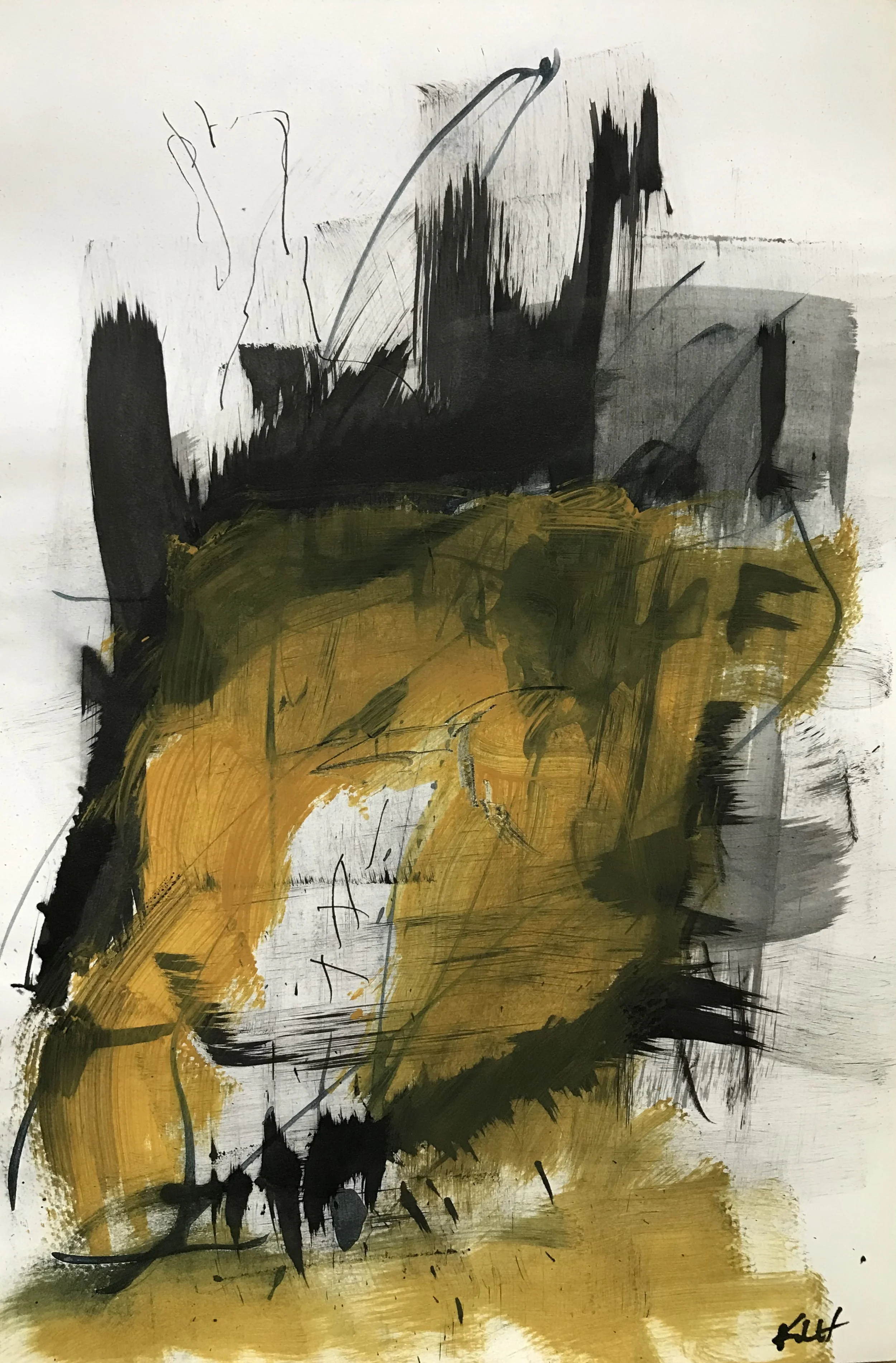 Playful Reality, #13, 17" x 11,"  Oil & Ink On Paper, 2022