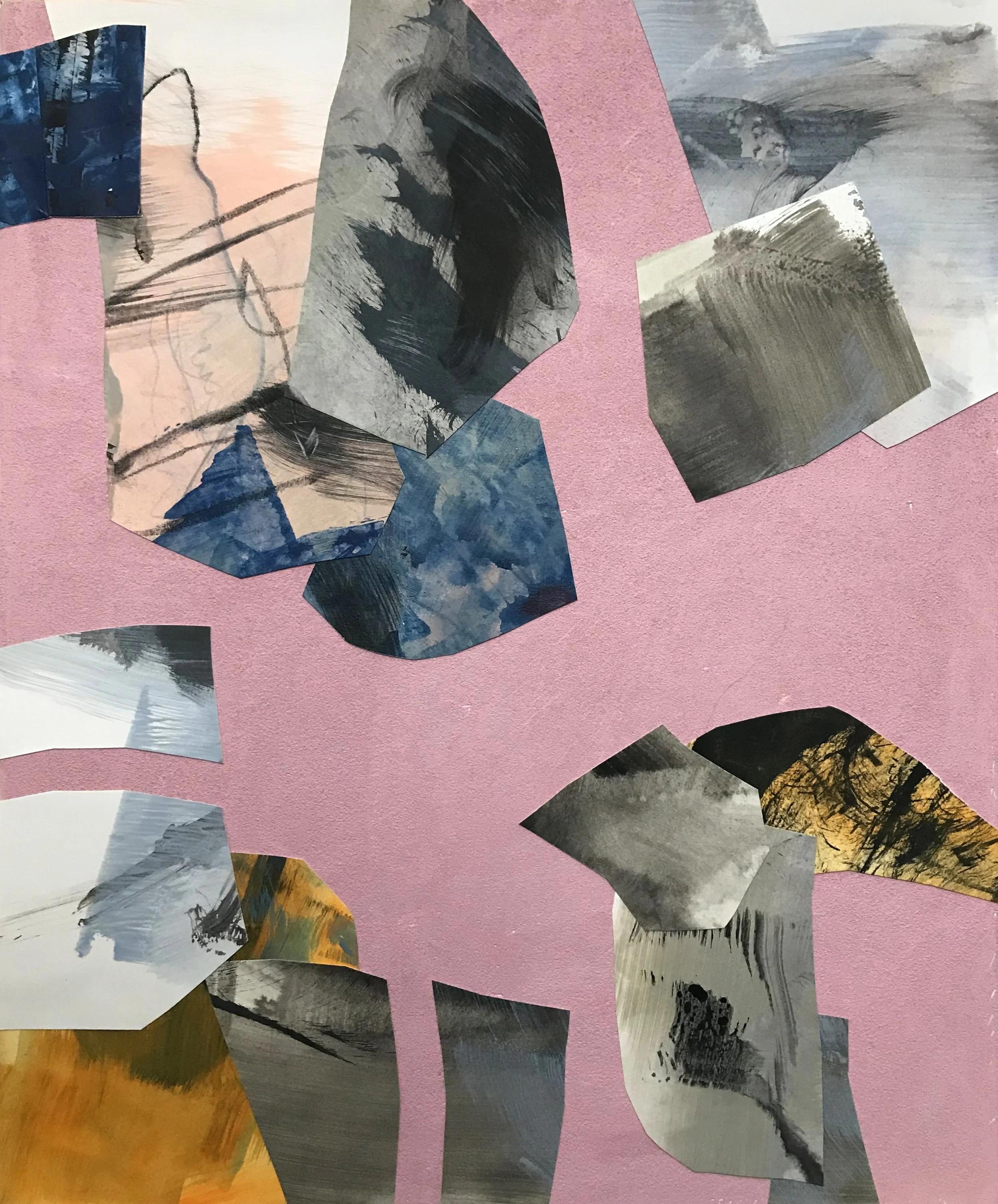  Which Way But Nowhere #2, 20" x 16," acrylic, sand, mixed media on canvas, 2025